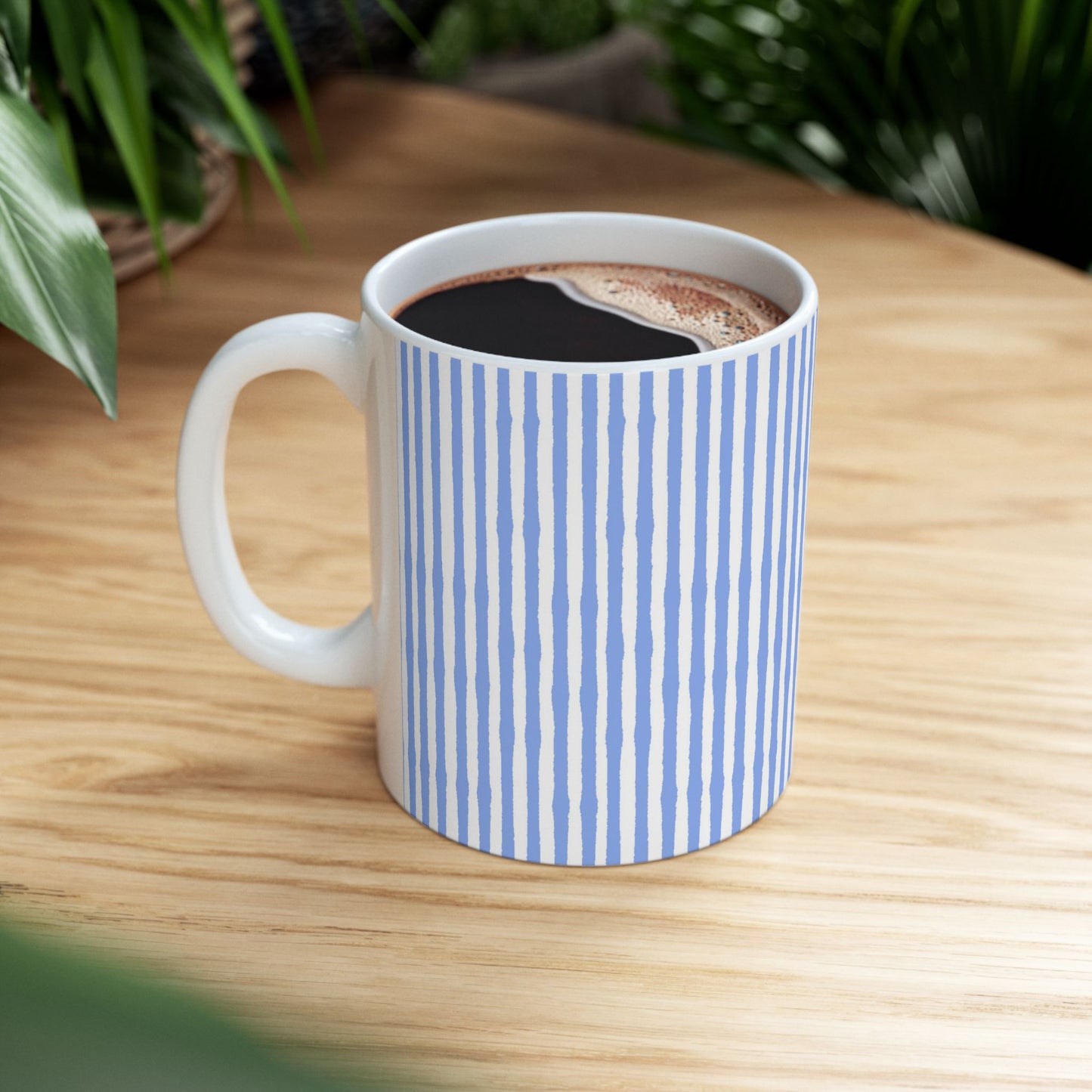 Lazy Stripe Blue / White Cup
