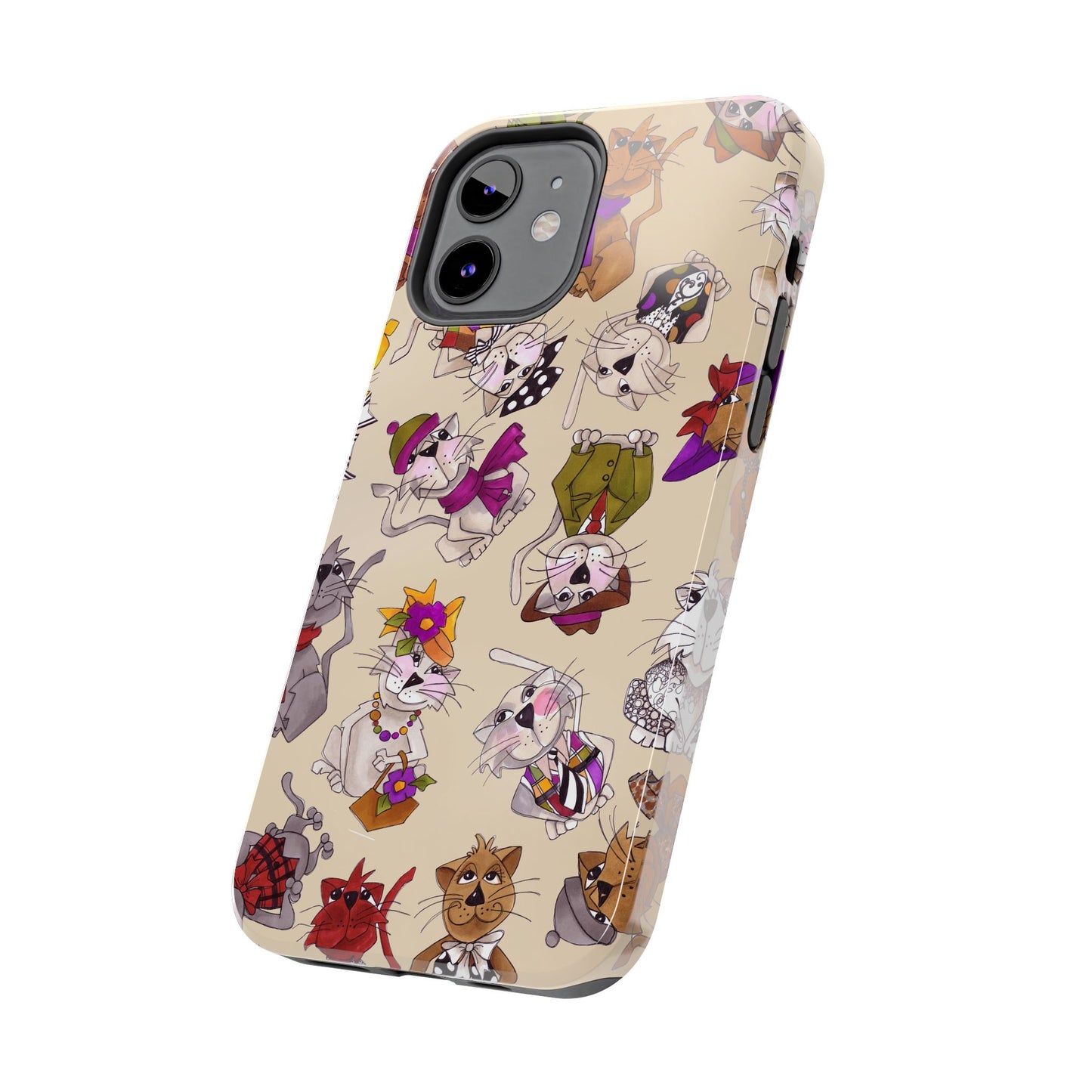 Spice Cats Tossed Muslin Phone Case