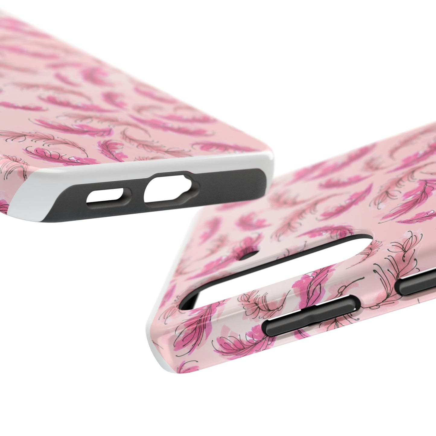Flam Feathers Pink Phone Case