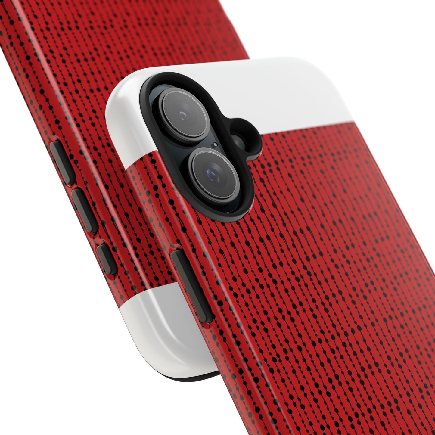 Beaded Curtain Red / Black Phone Case