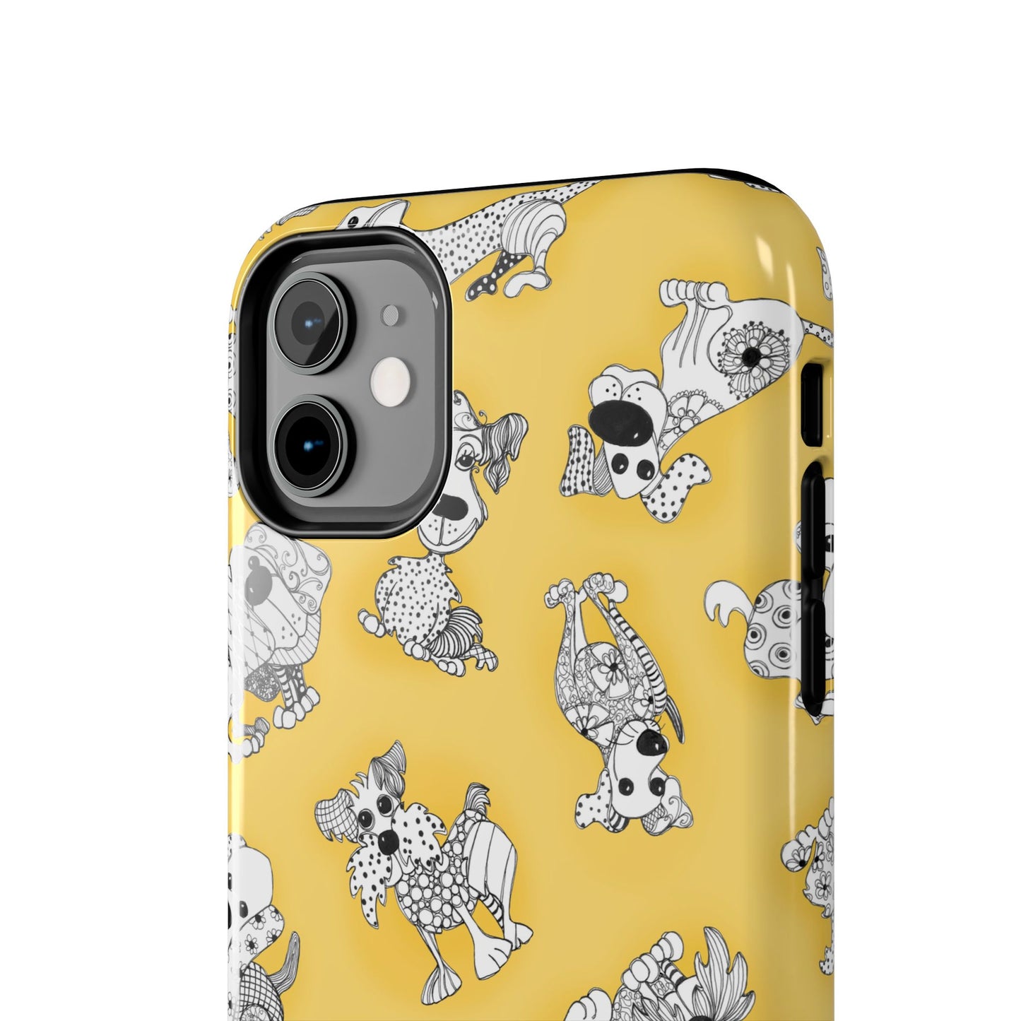 Doodle Dogs Yellow Phone Case