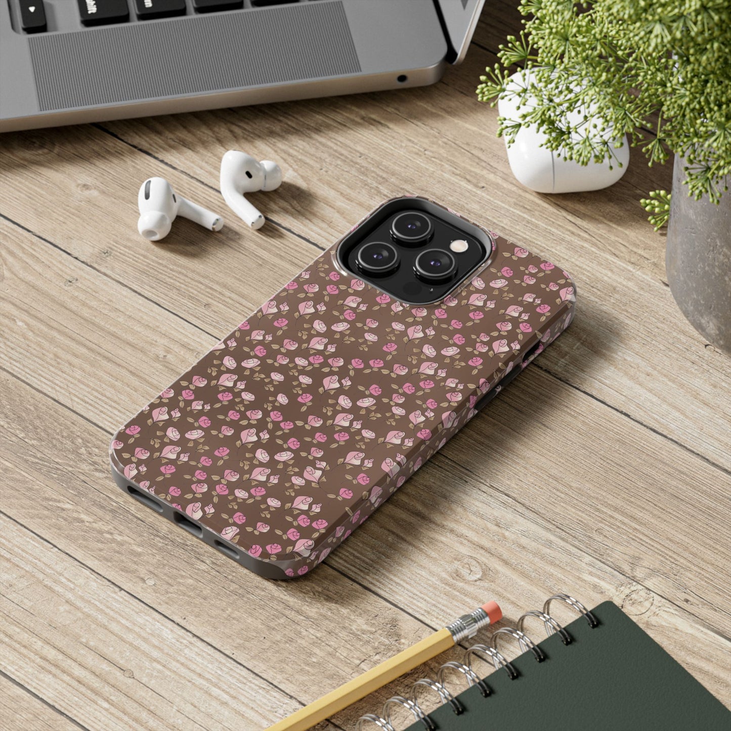Little Bitty Roses Chocolate Phone Case