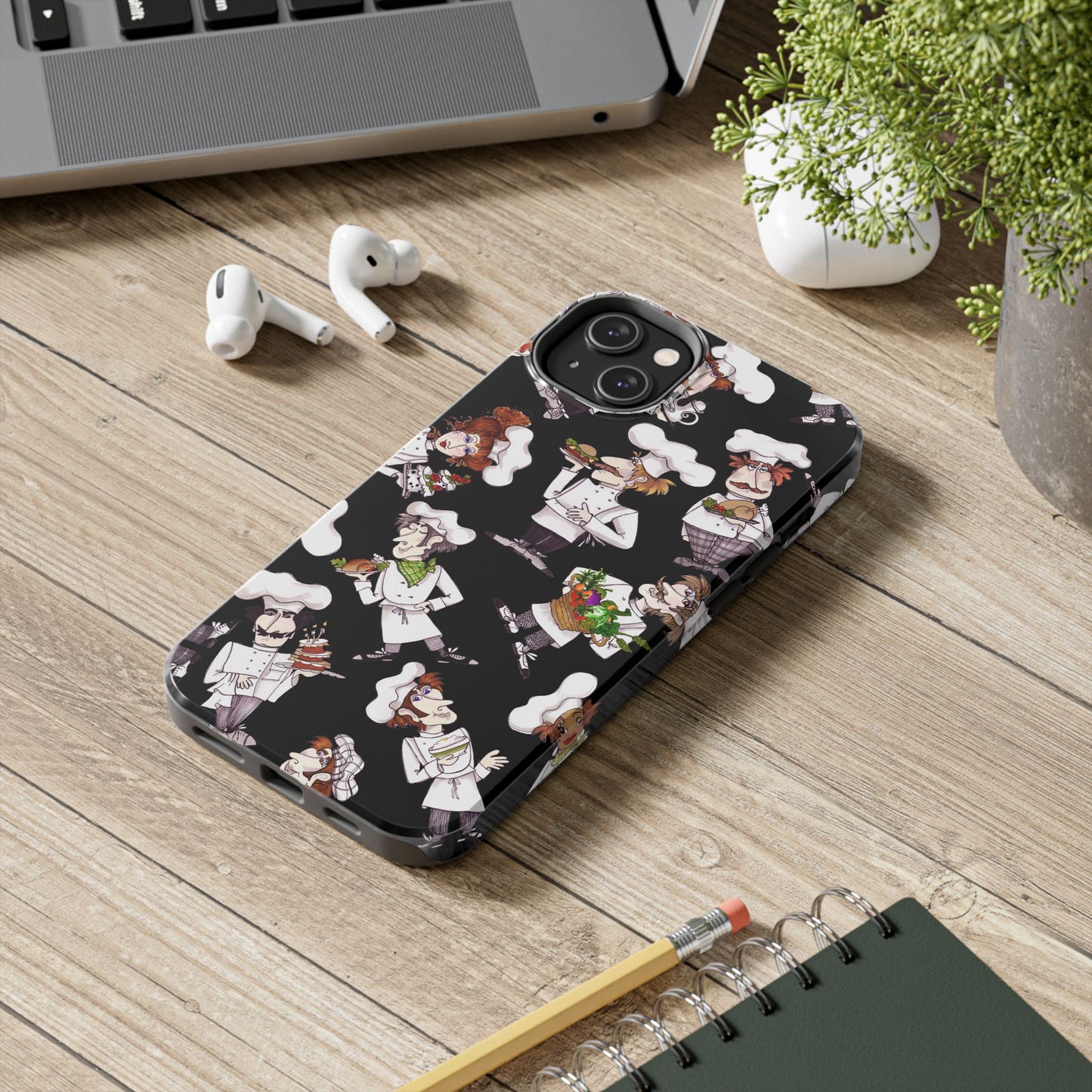 Tossed Chefs Black Phone Case