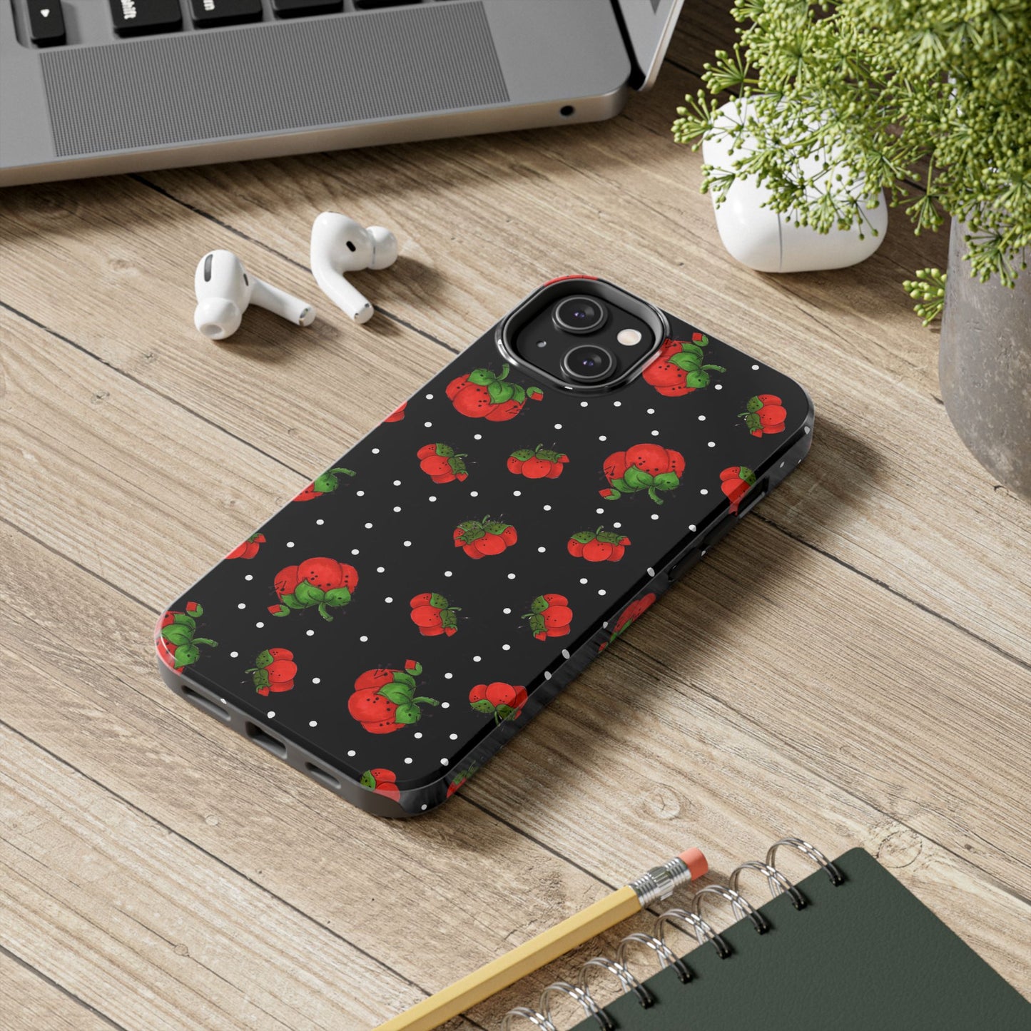 Pin Dots Black Phone Case