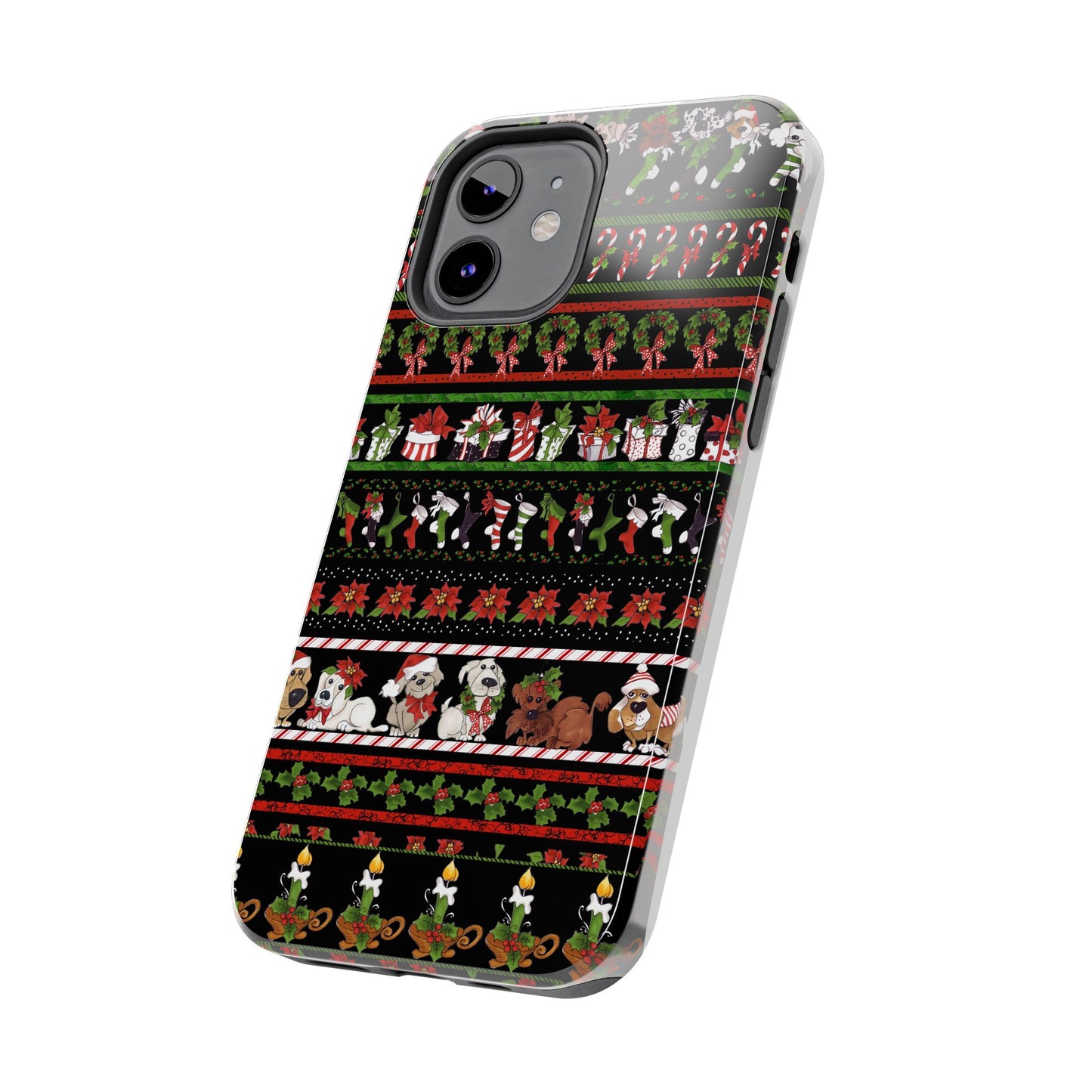 Holiday Borders Black Phone Case