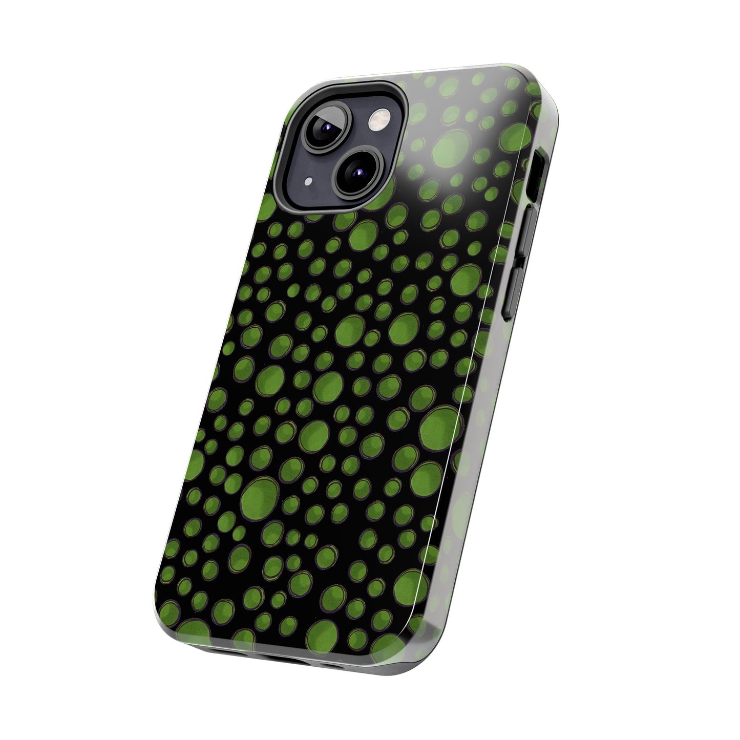 Dot Assortment Black / Green Phone Case