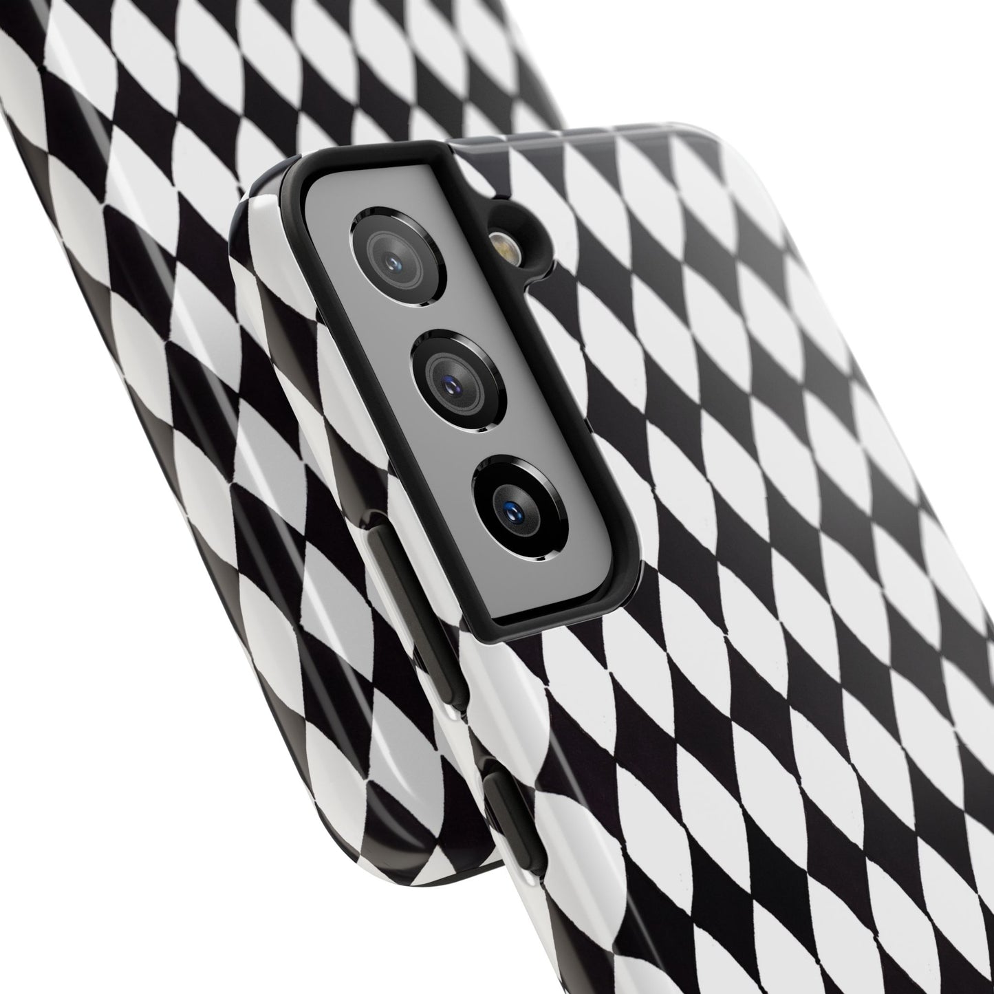 Diamond White / Black Phone Case