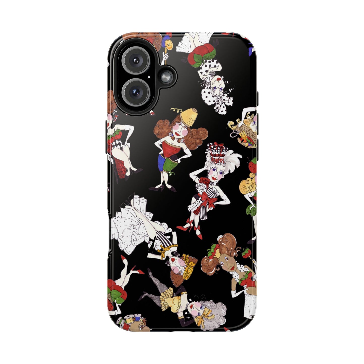 Sew Tossed Black Phone Case