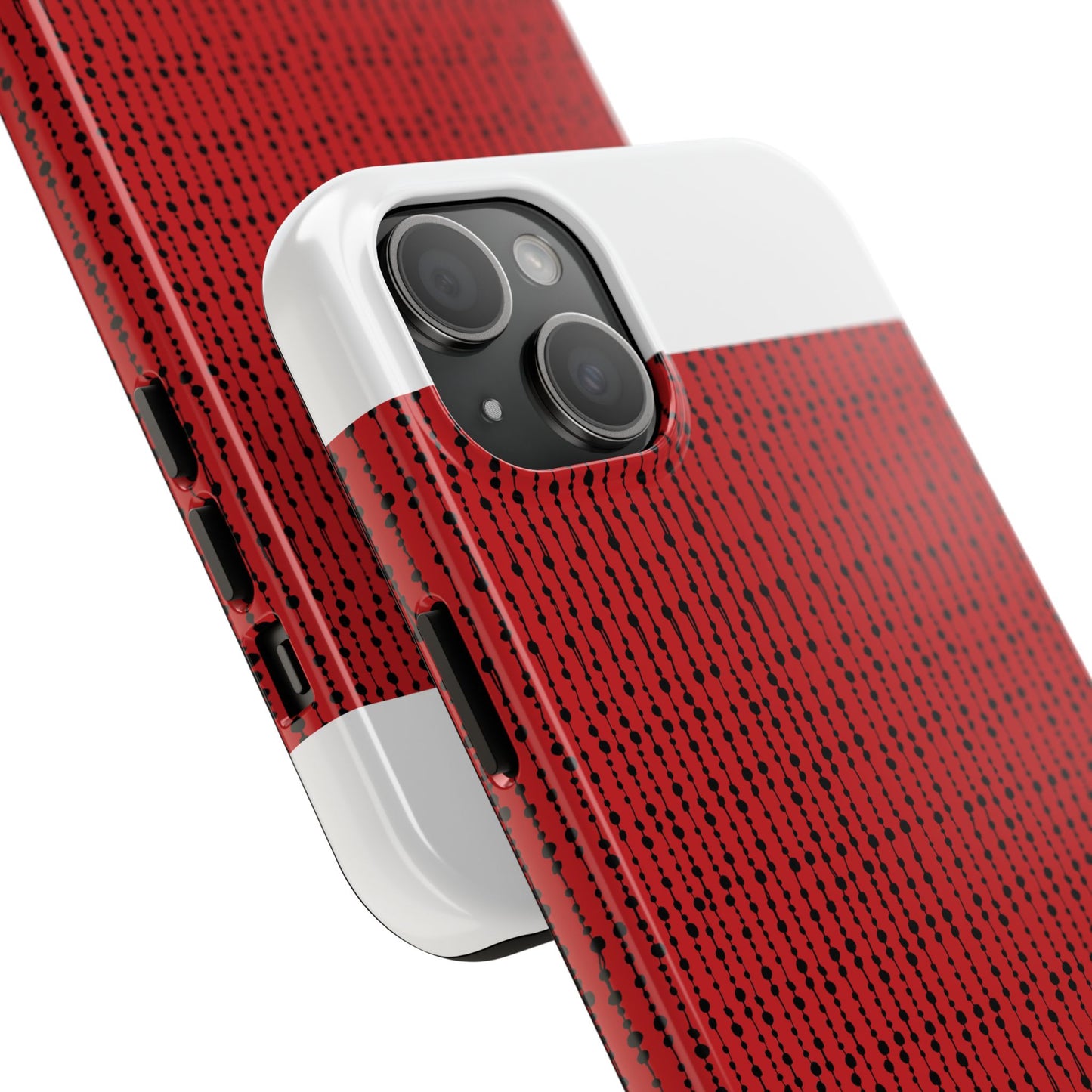 Beaded Curtain Red / Black Phone Case