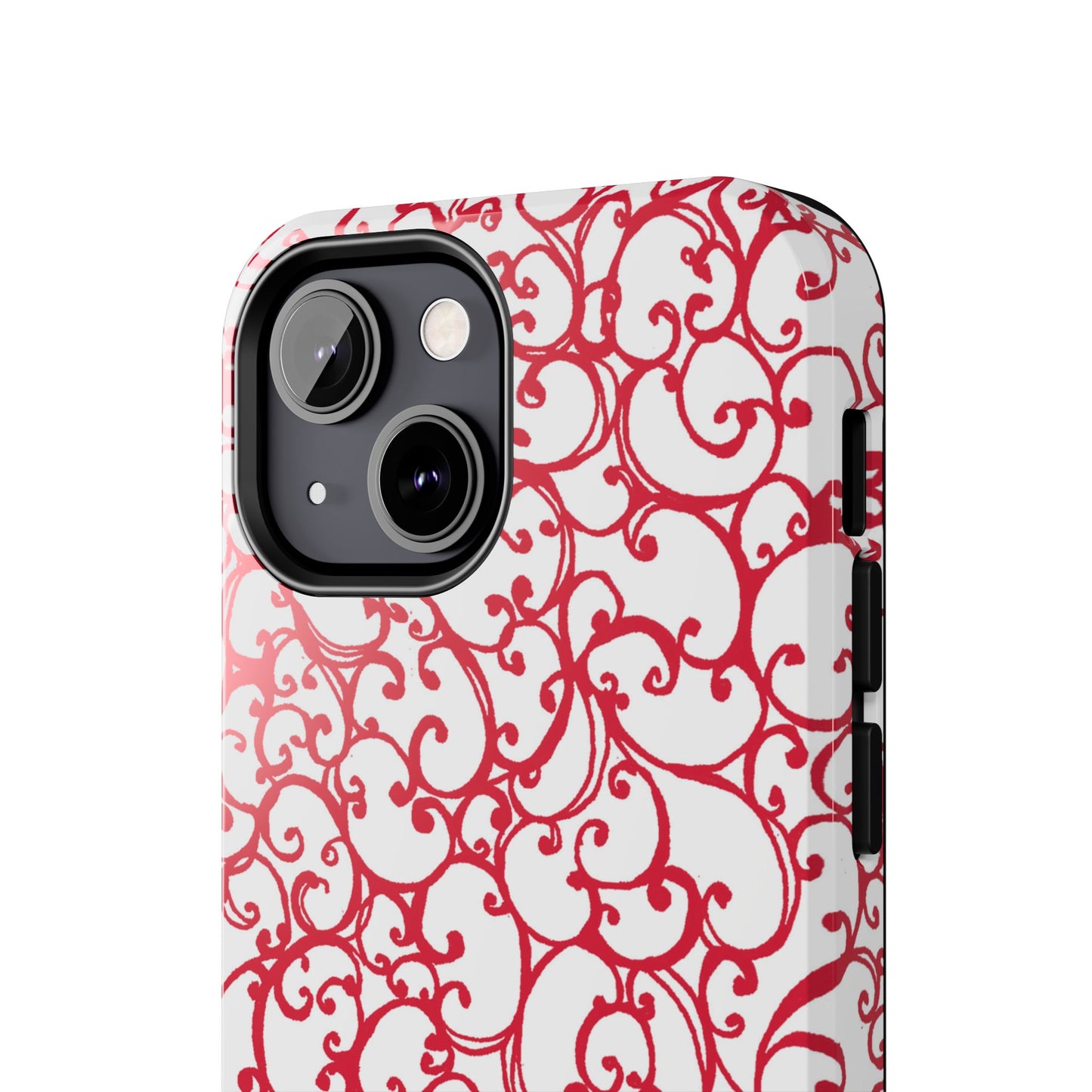 Scrollie White / Red Phone Case