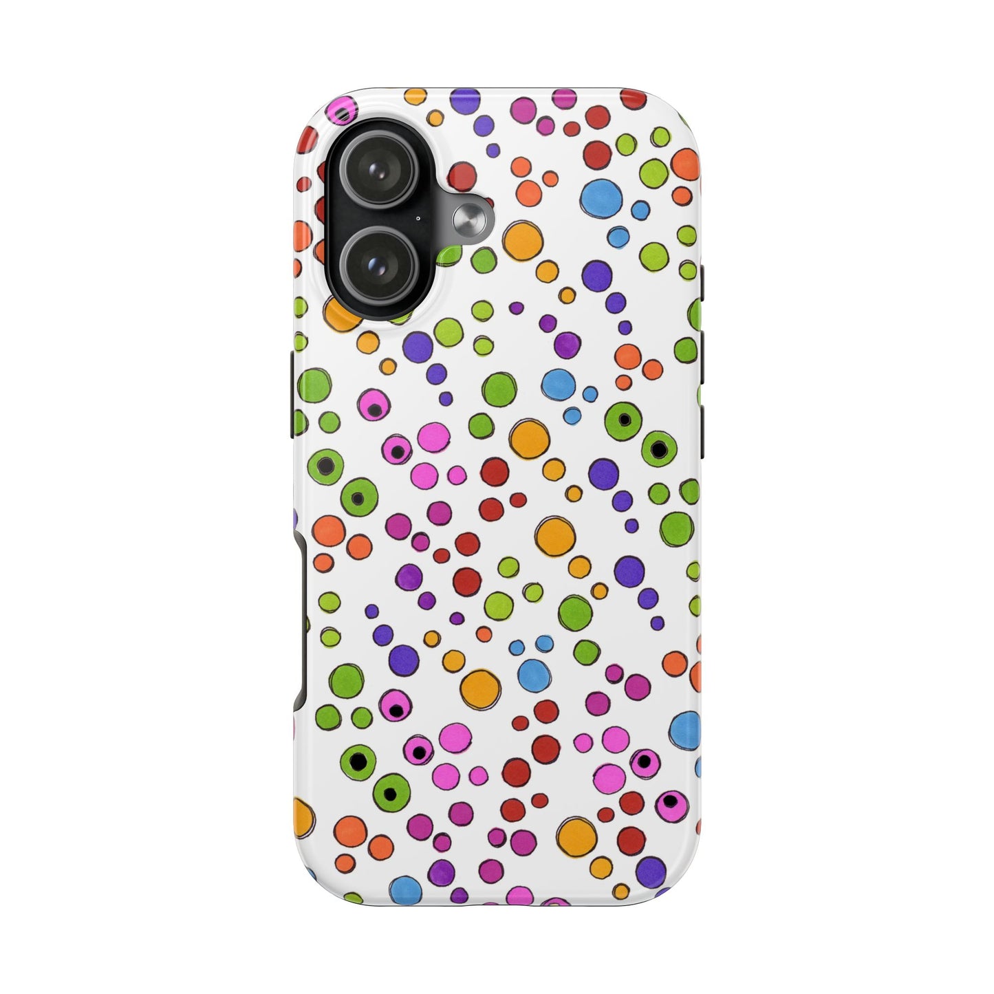 Dog Dots White / Multi Phone Case