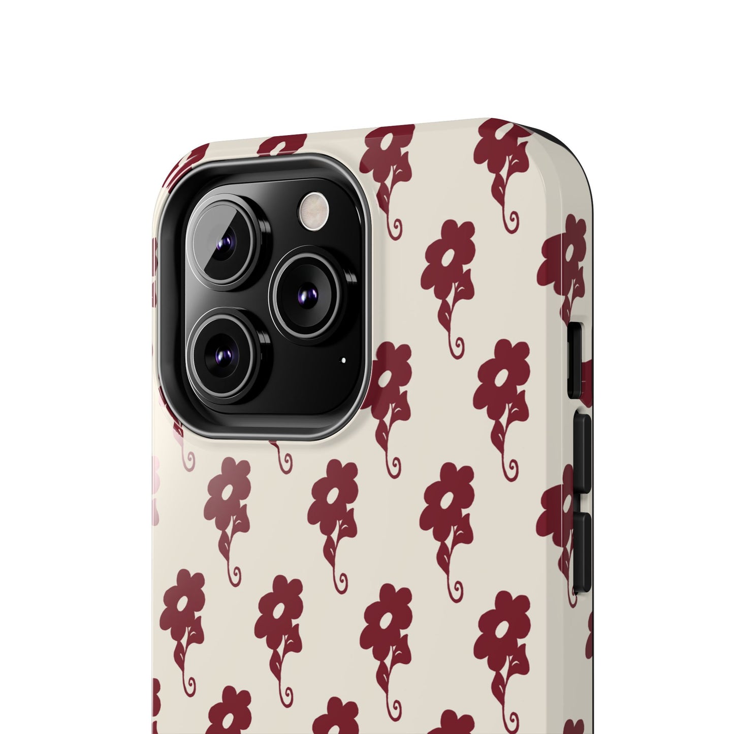 Flowers Ivory / Red Phone Case