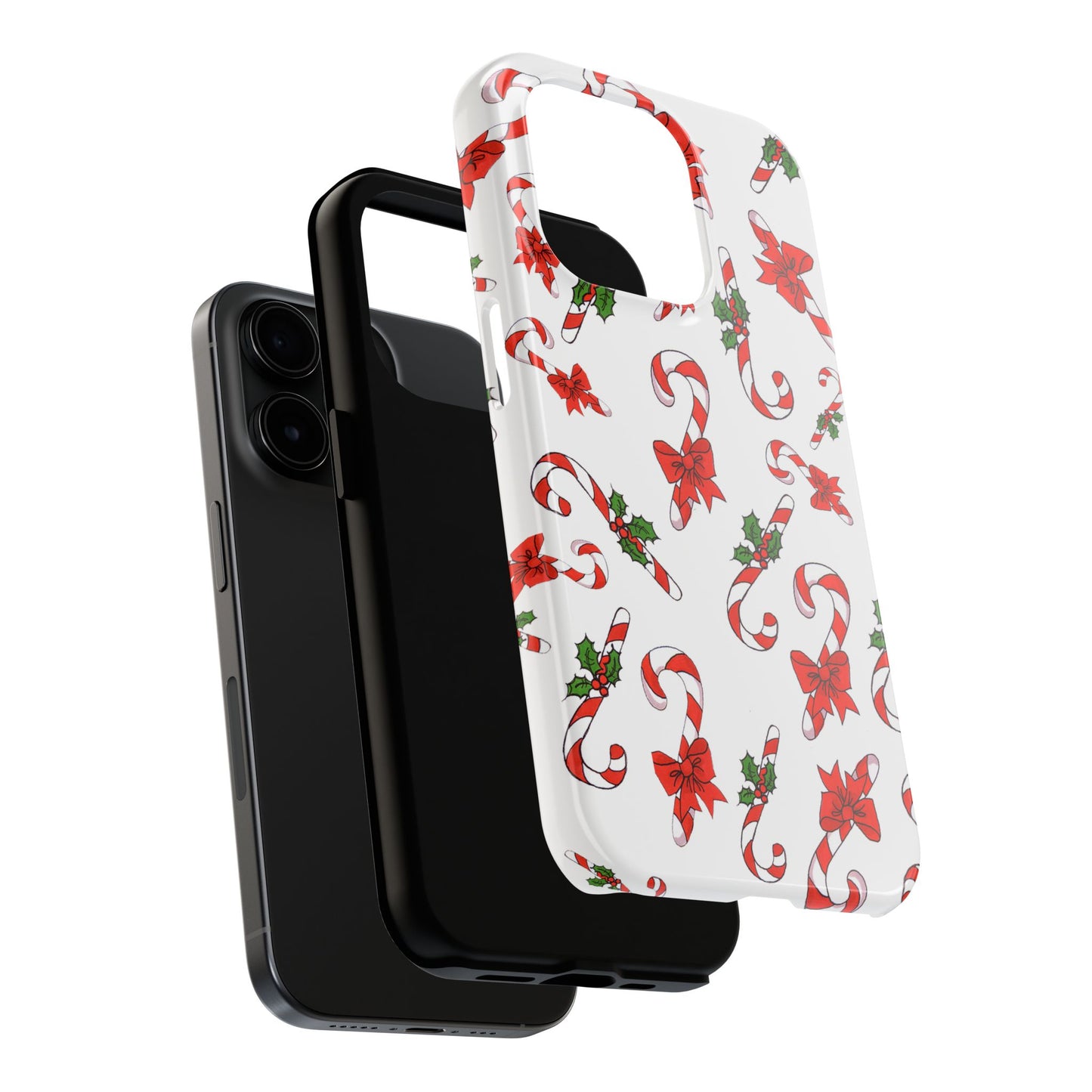 Candy Cane Crowd White Phone Case