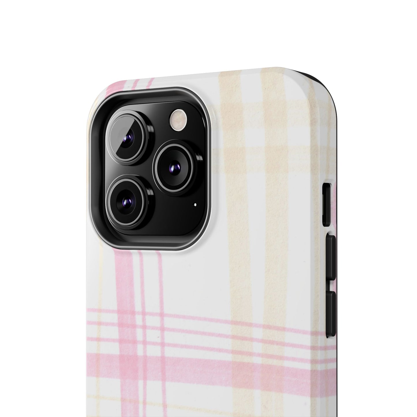Flower Model Plaid Phone Case