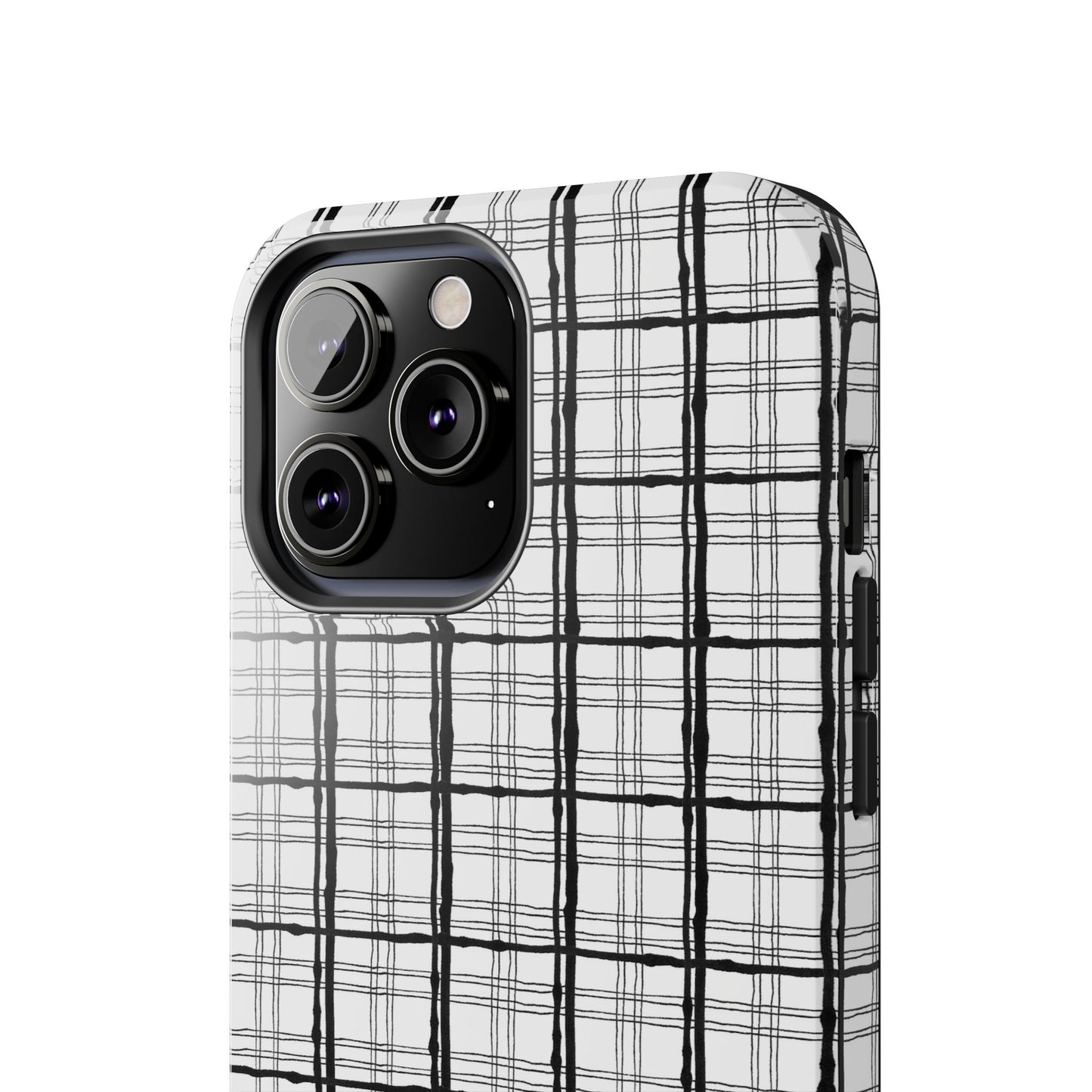 Sophistiplaid White / Black Phone Case