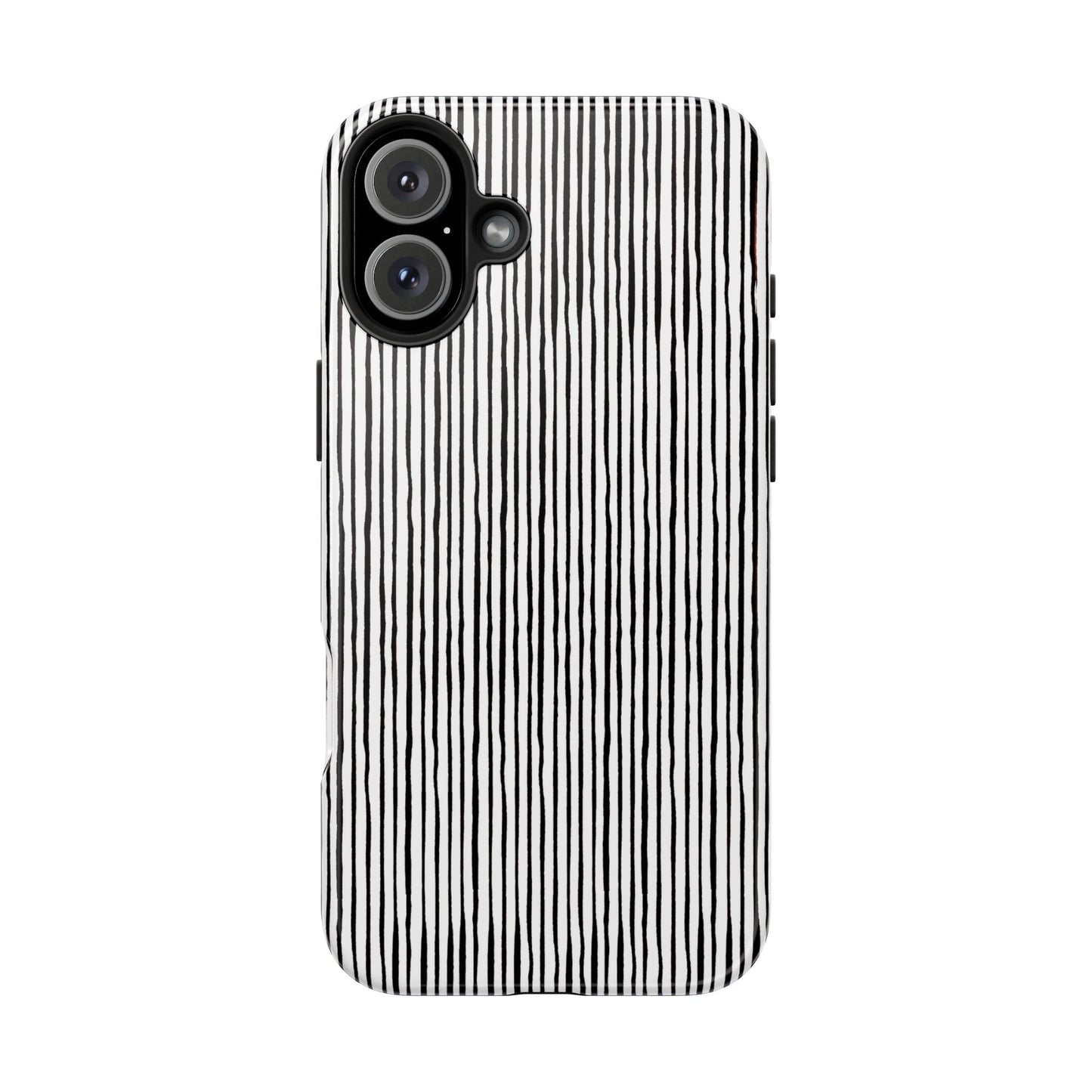 Quirky Pin Stripe White / Black Phone Case