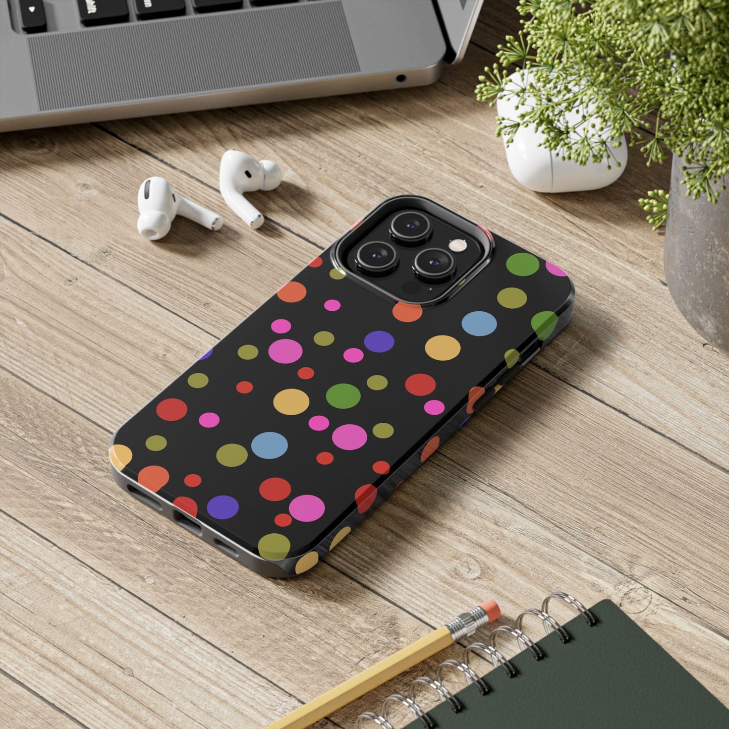 Dot Assortment Black Phone Case