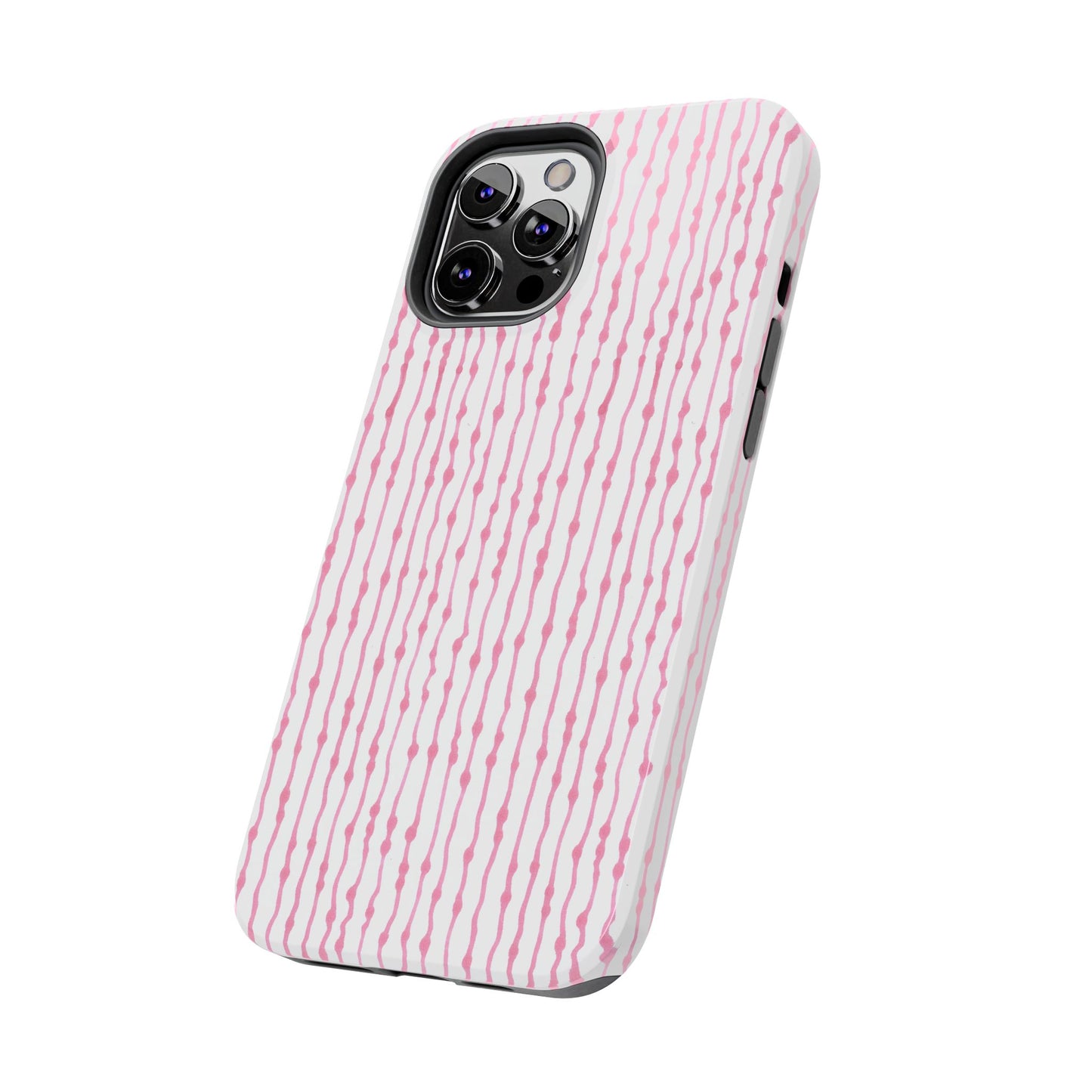 Faux Seersucker White / Pink Phone Case