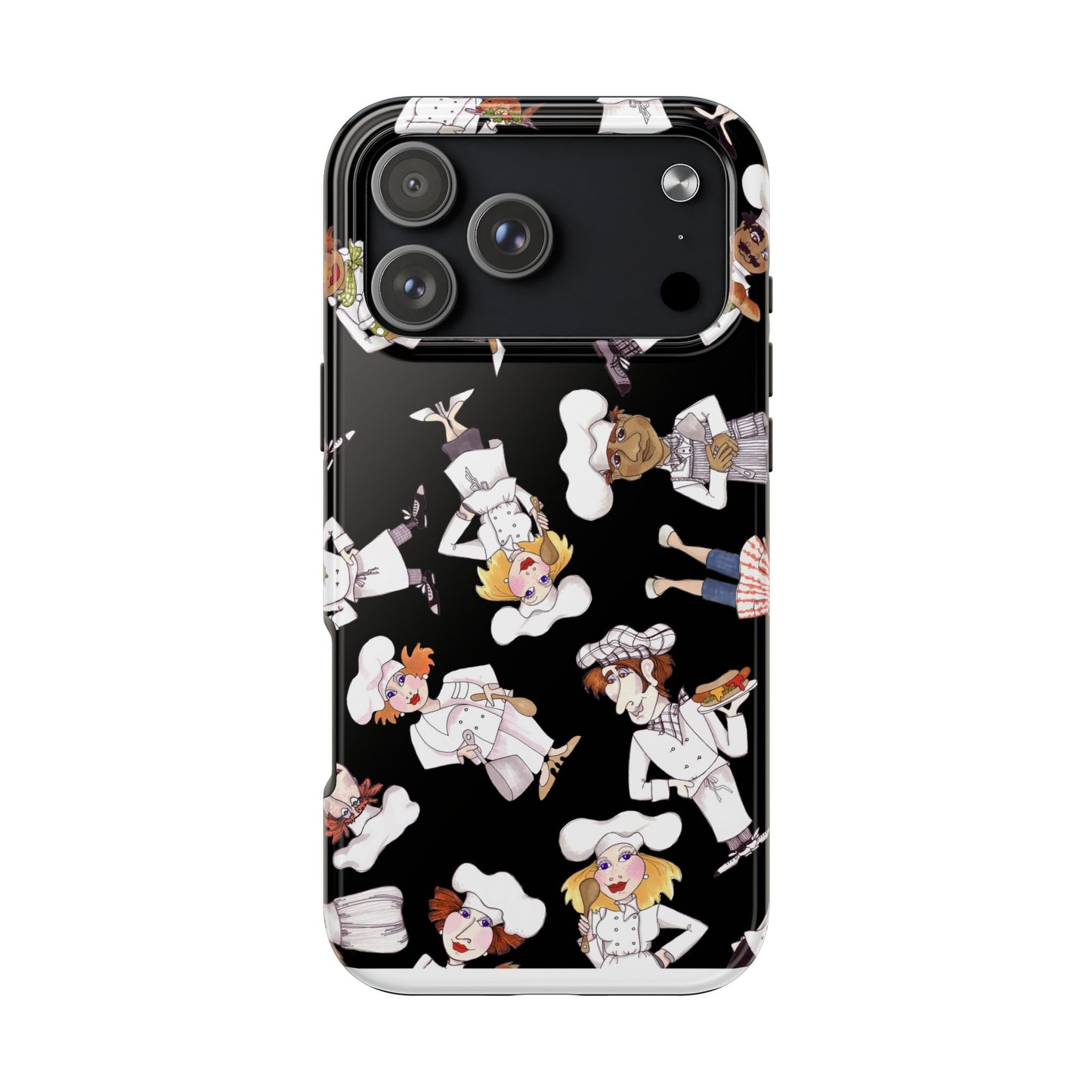 Tossed Chefs Black Phone Case
