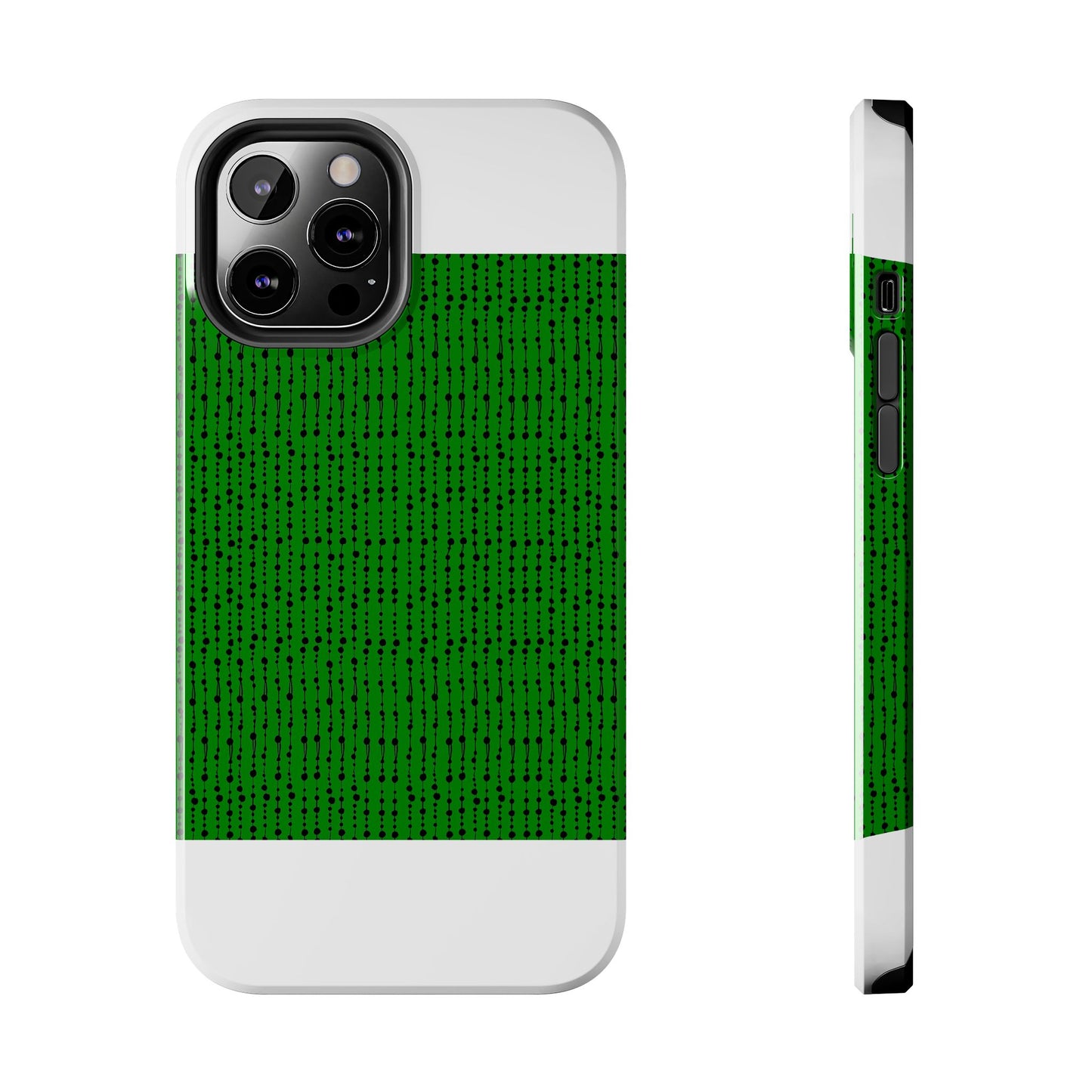 Beaded Curtain Green / Black Phone Case