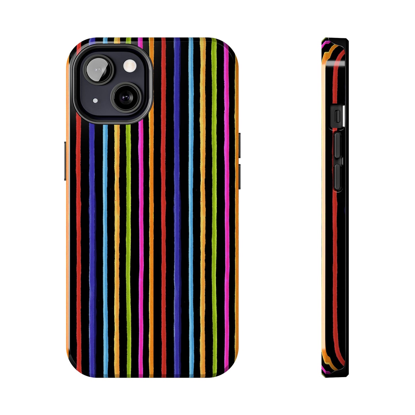Happy Stripe Black Phone Case