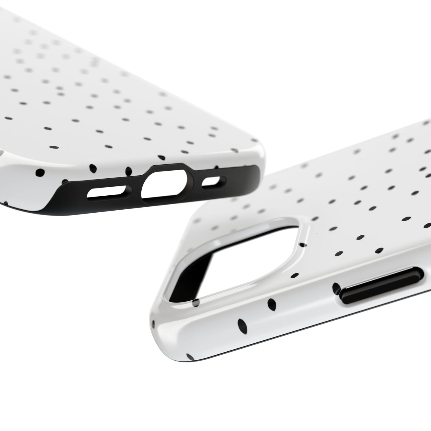 Space Dots White / Black Phone Case
