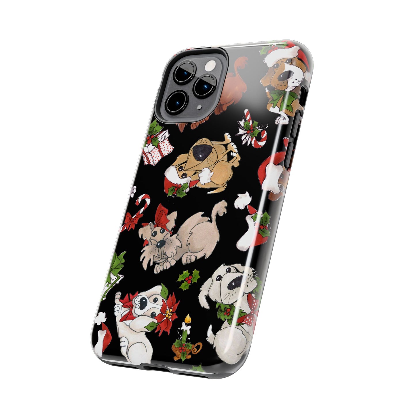 Doggie Toss Black Phone Case