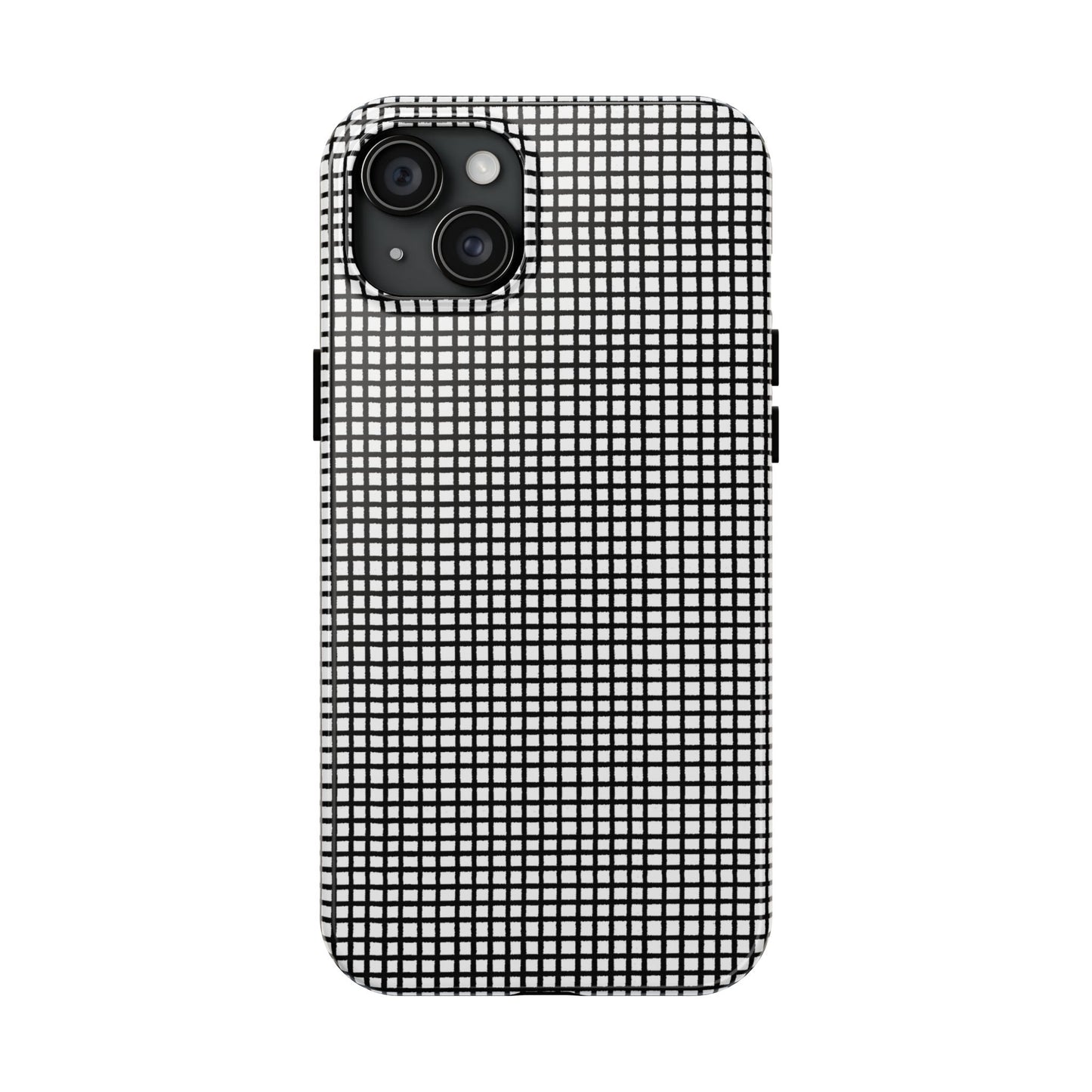 Gingham Black / White Phone Case