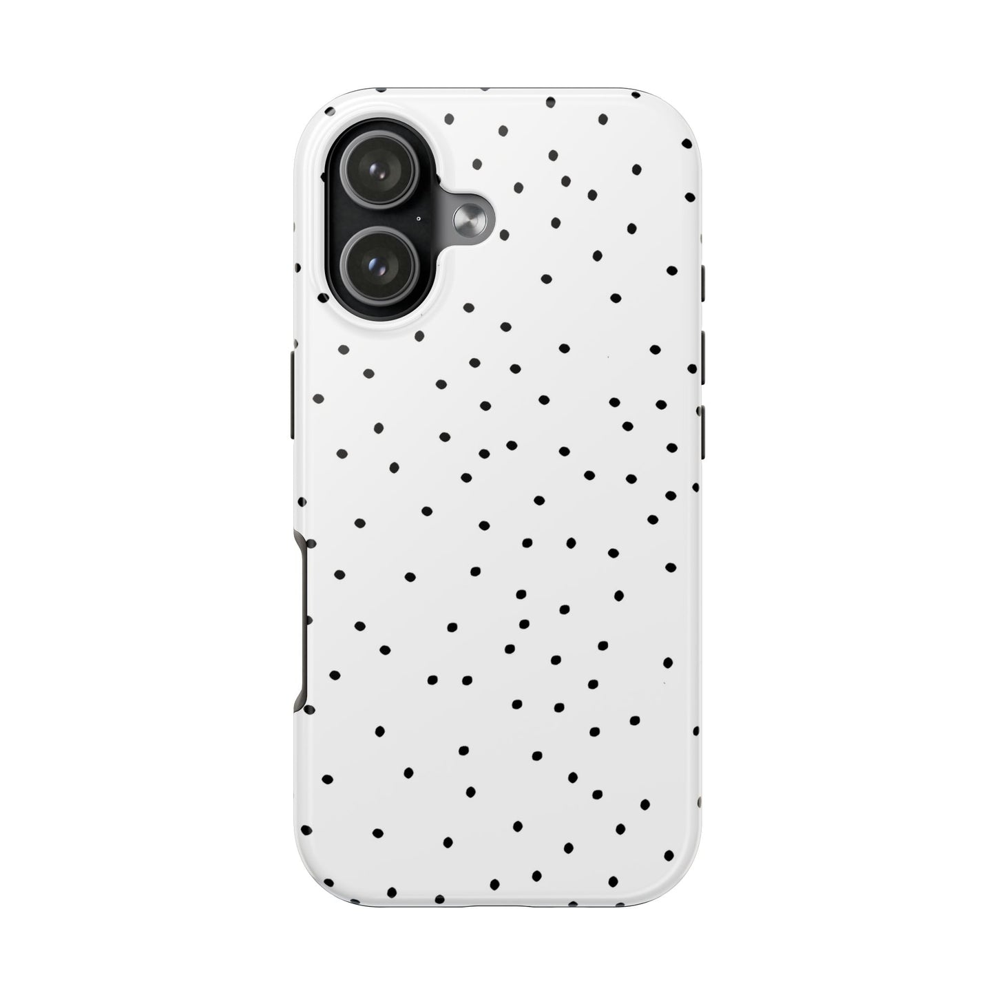 Space Dots White / Black Phone Case