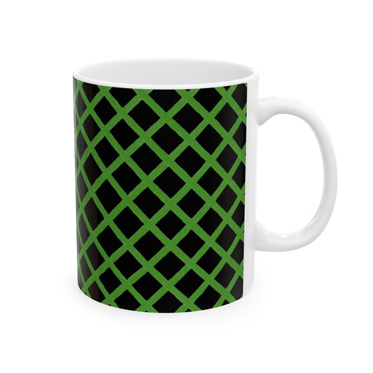 Trellis Black / Green Cup