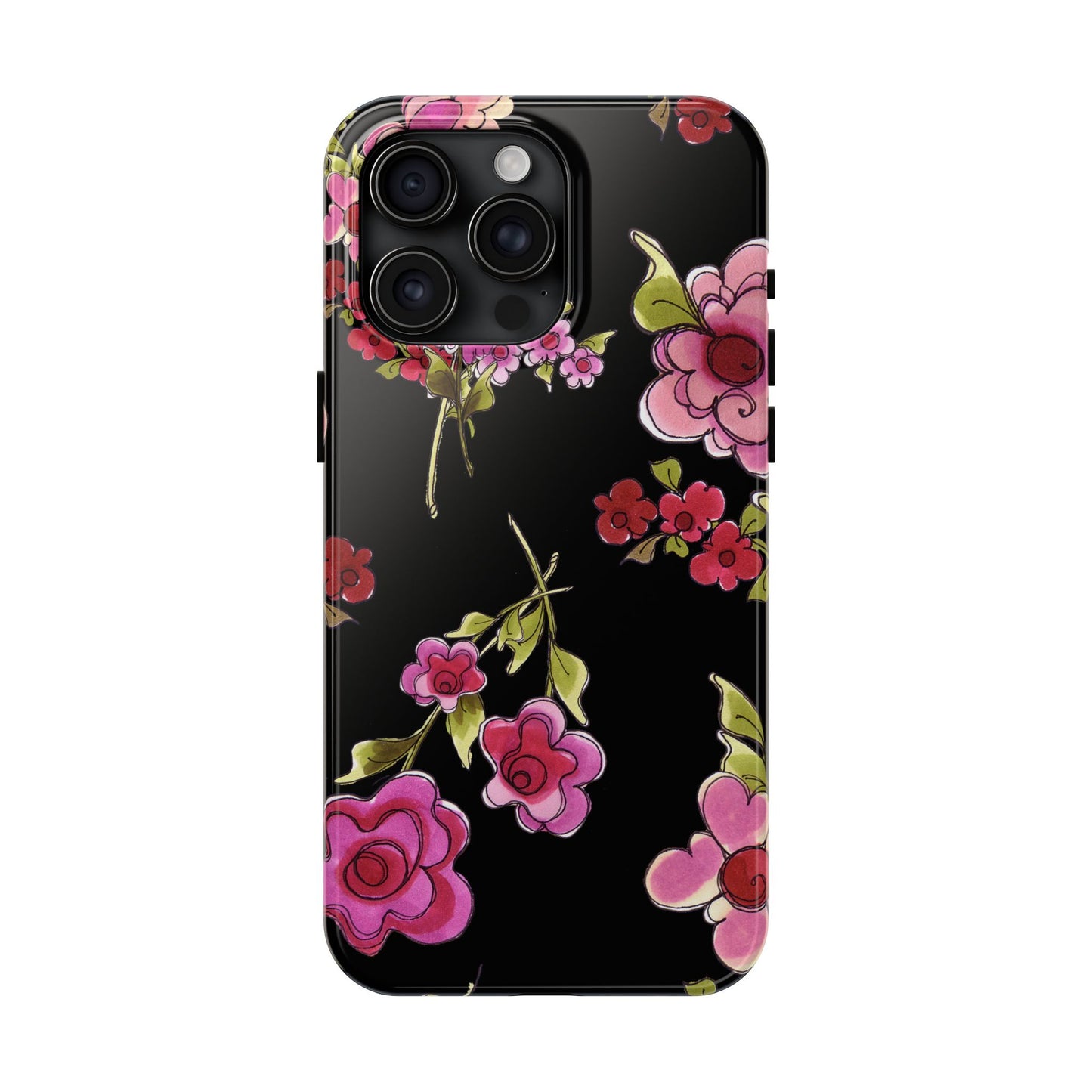 Jumbo Floral Black Phone Case
