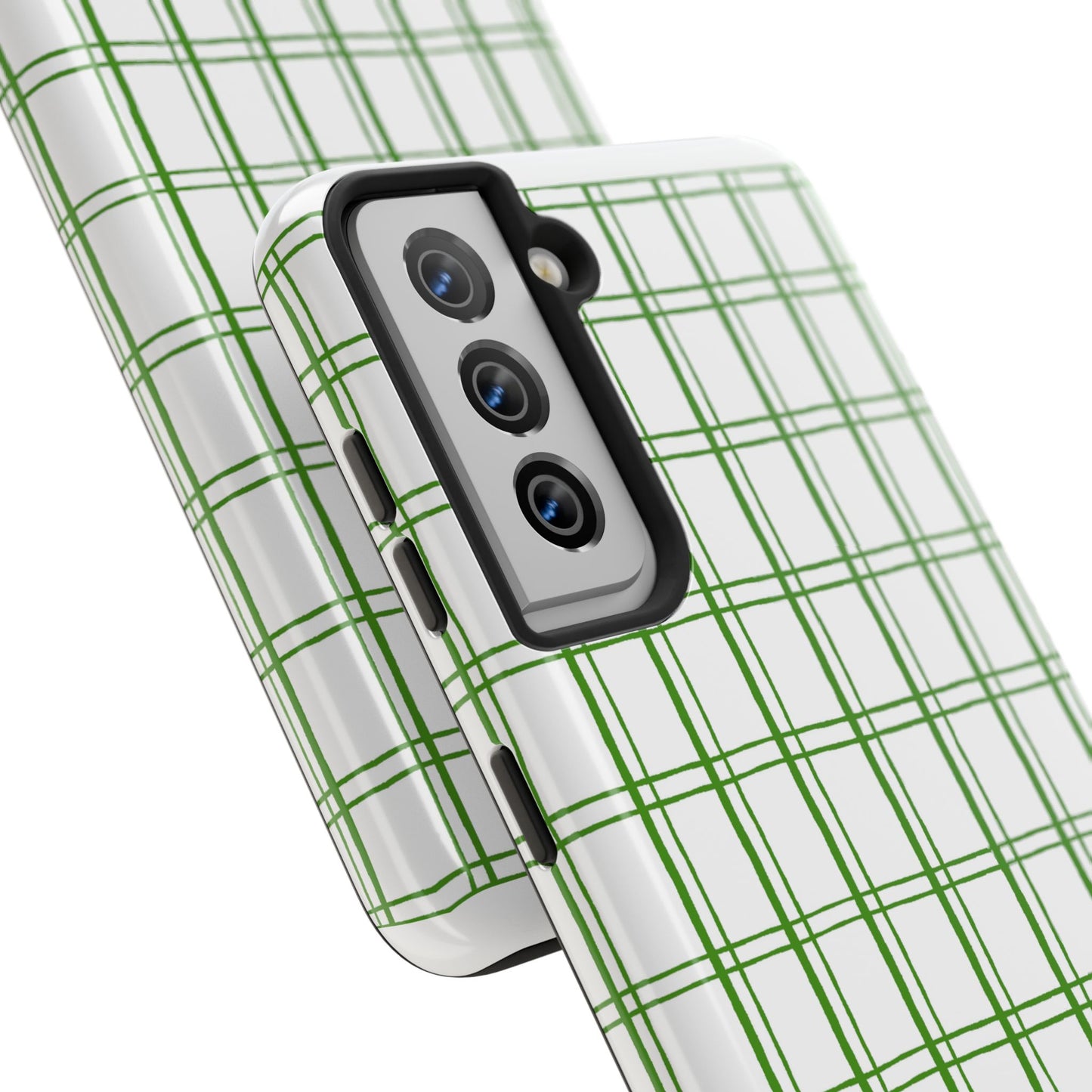 Little Plaid White / Green Phone Case