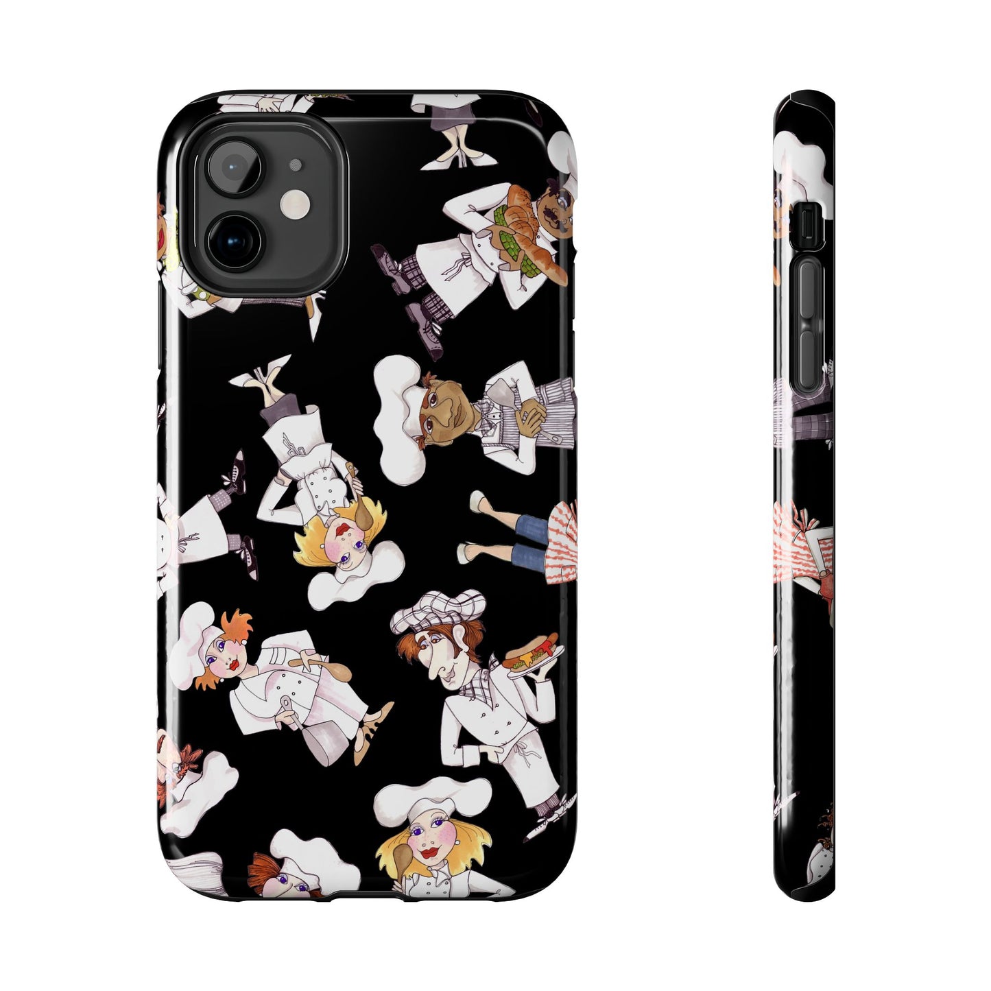 Tossed Chefs Black Phone Case