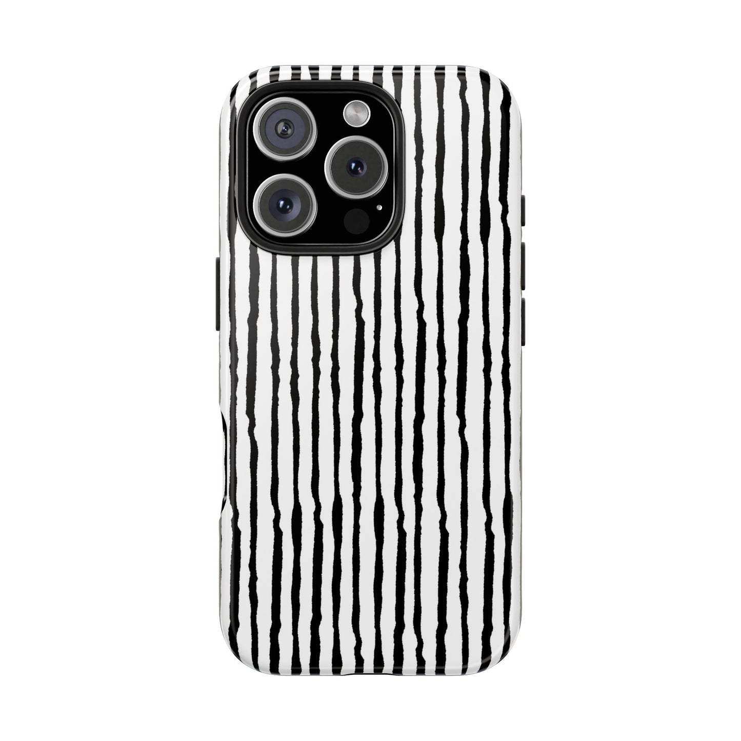 Sorta Stripe White / Black Phone Case