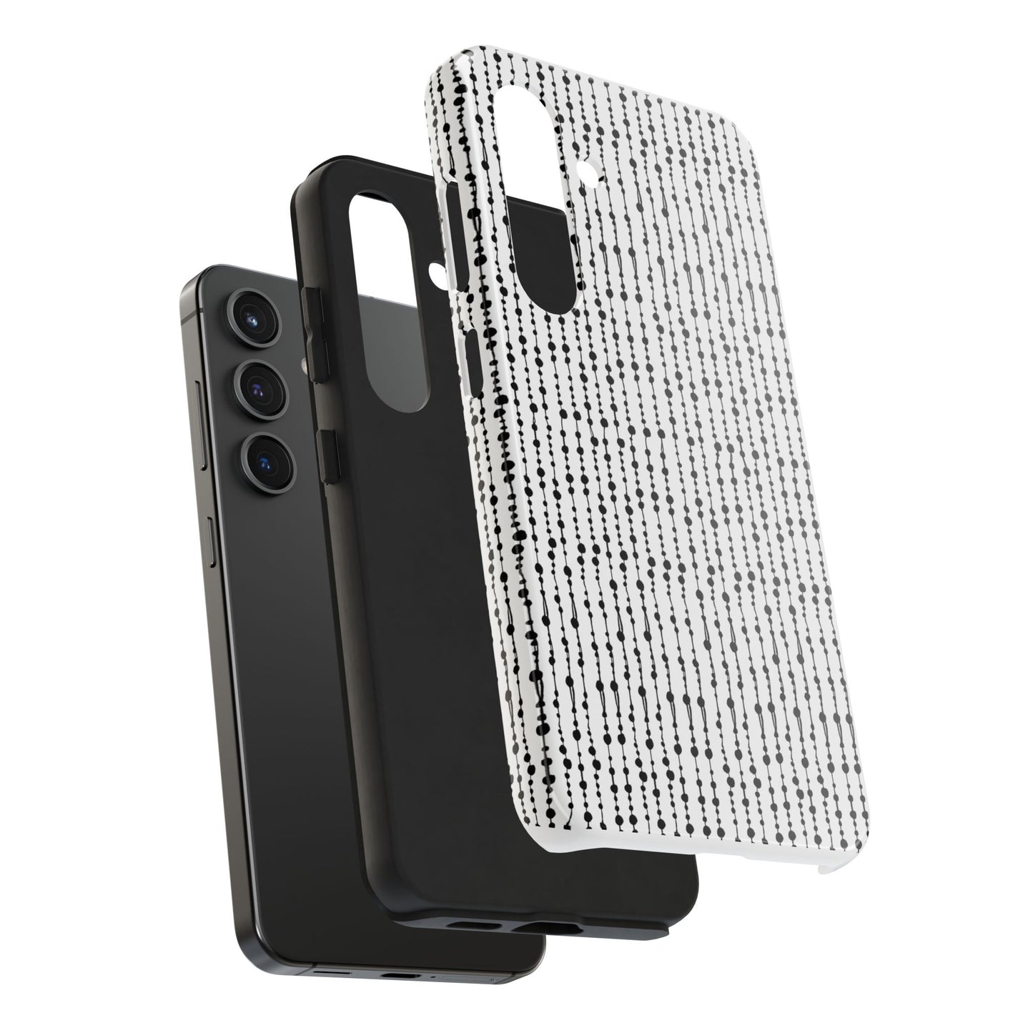 Beaded Curtain White / Black Phone Case