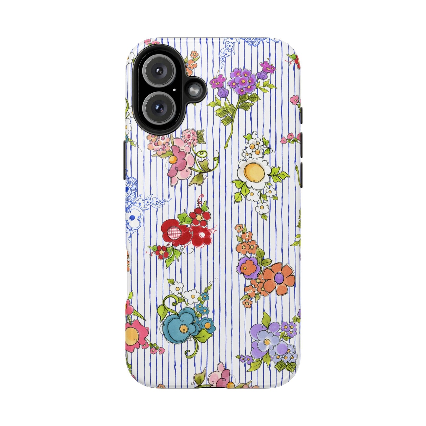 Mixed Bouquets Blue / White Phone Case
