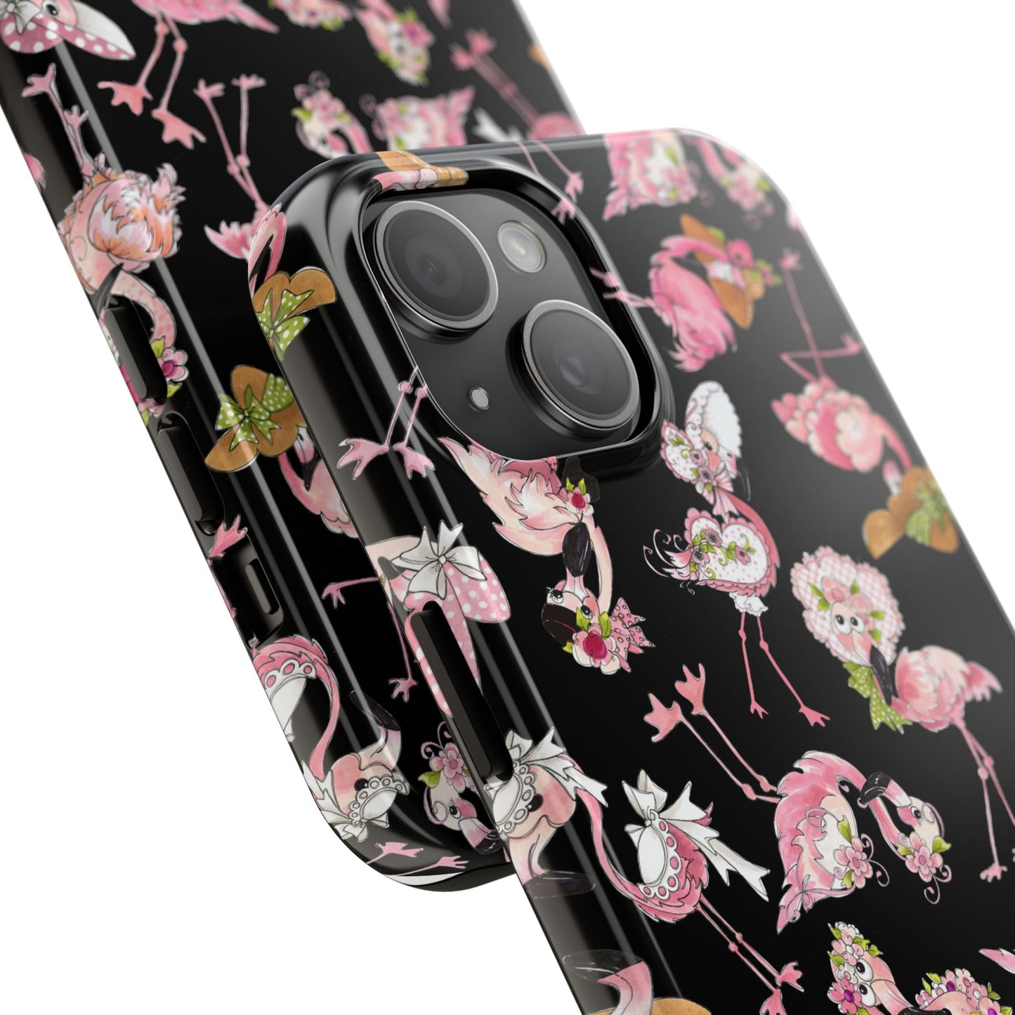 Tossed Flams Black Phone Case