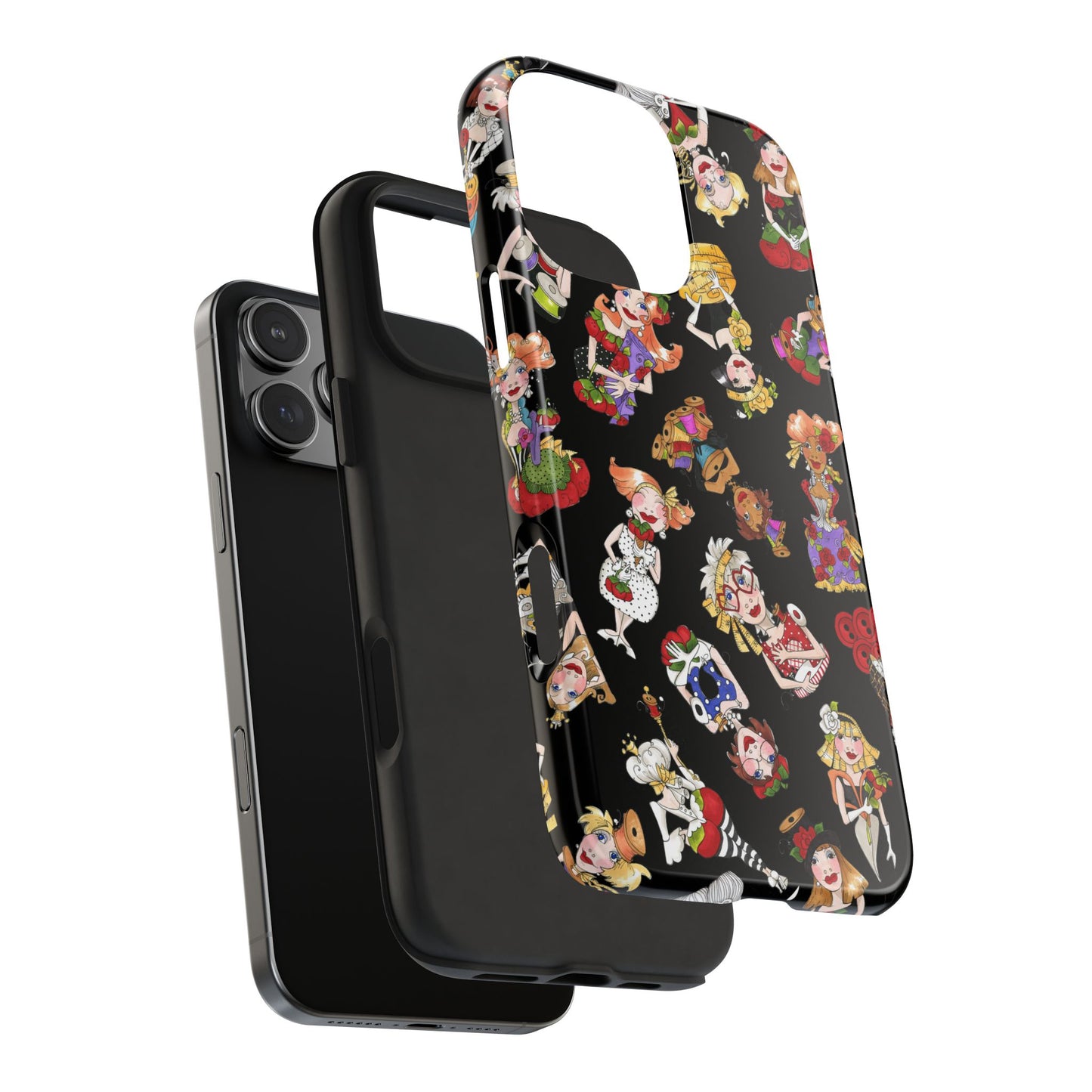 Curious Toss Black Phone Case
