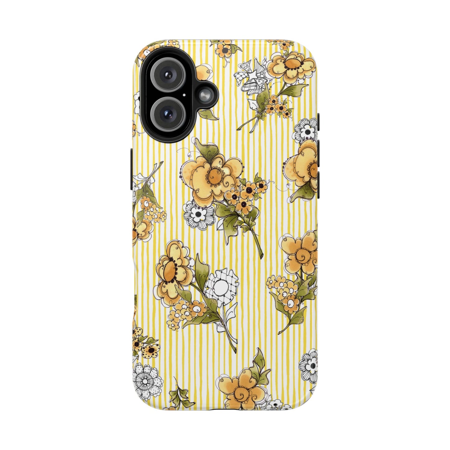Bee Floral White / Yellow Phone Case