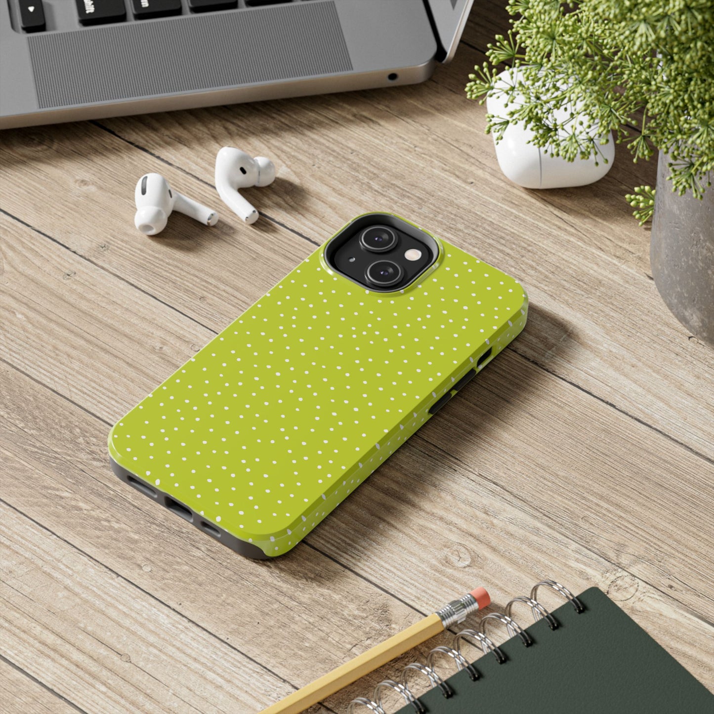 Dinky Dots Lime / White Phone Case