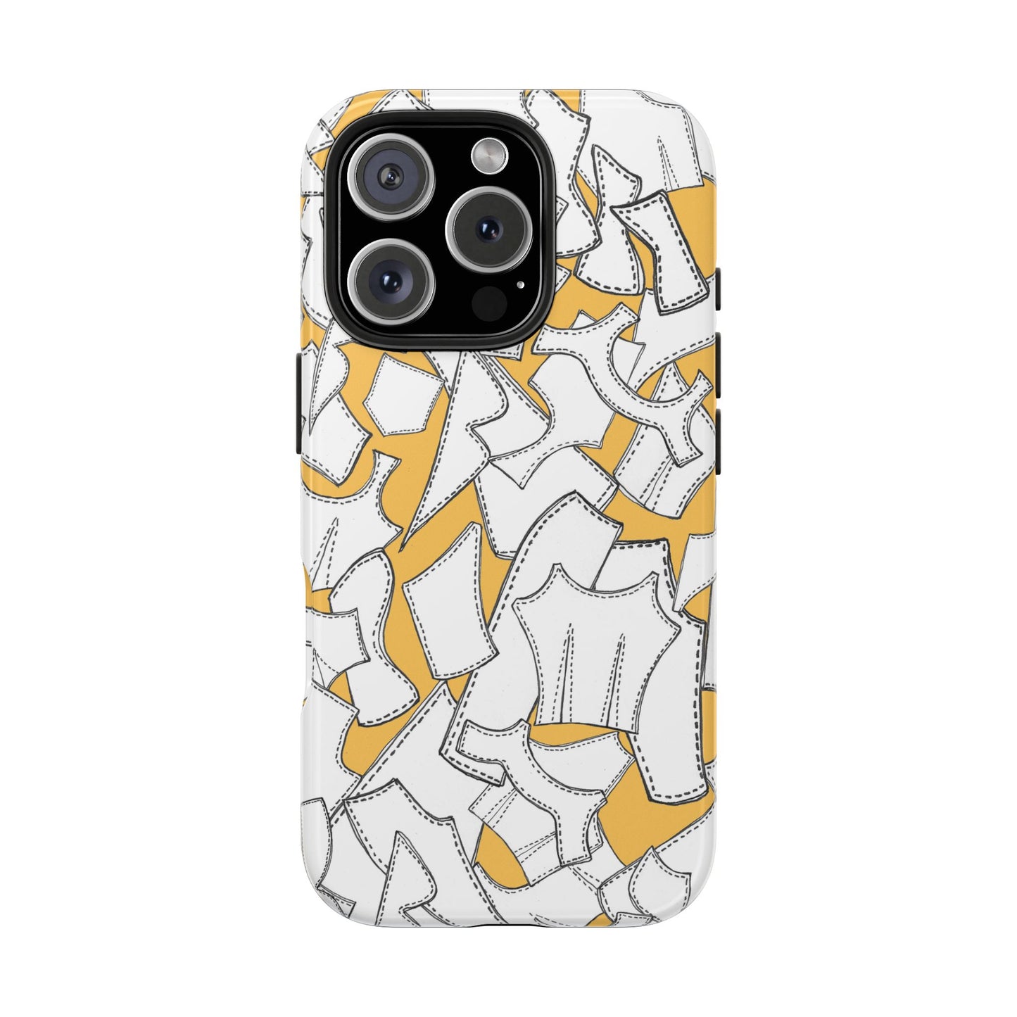 Pattern Pieces Yellow Phone Case