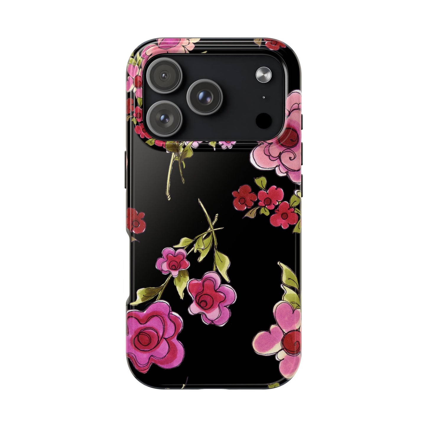 Jumbo Floral Black Phone Case