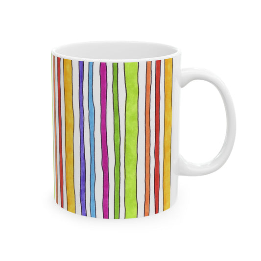 Stripe Fancy White Cup