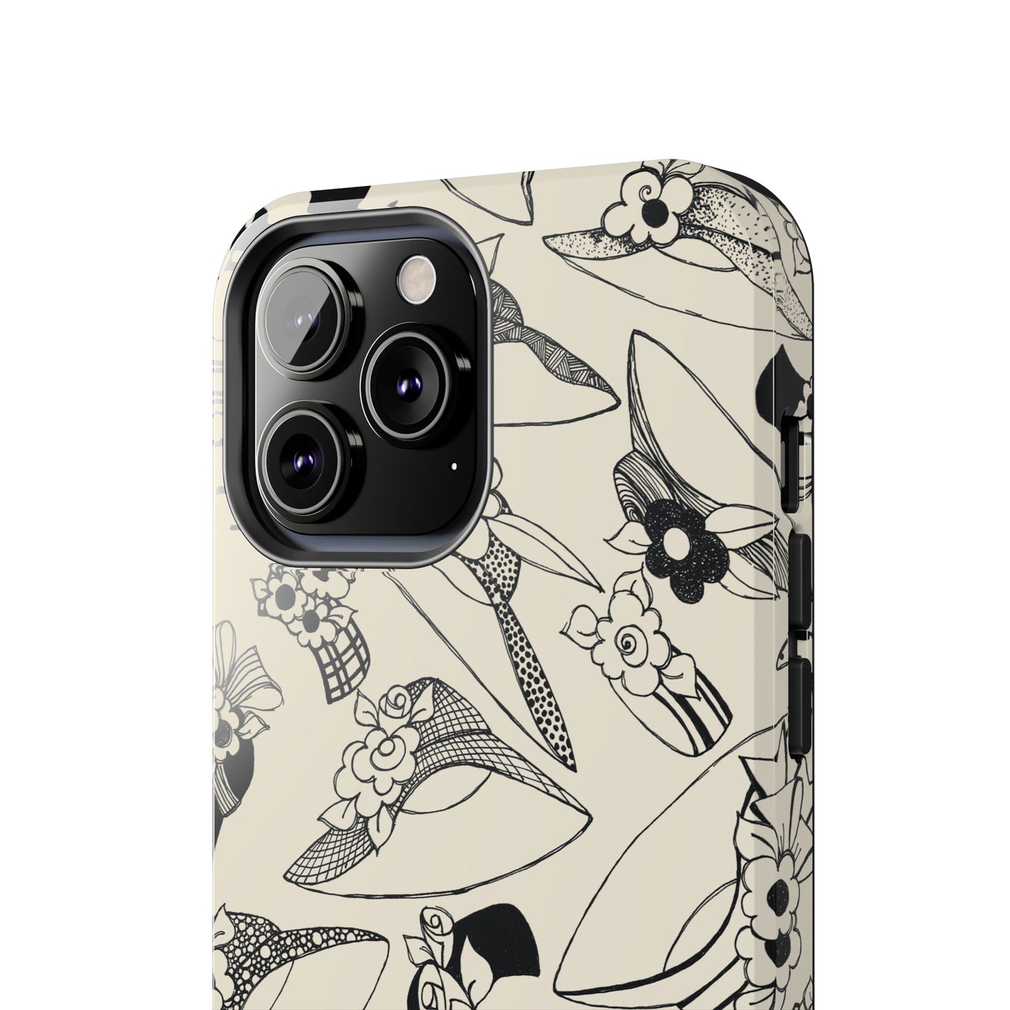 Millinery Ivory / Black Phone Case