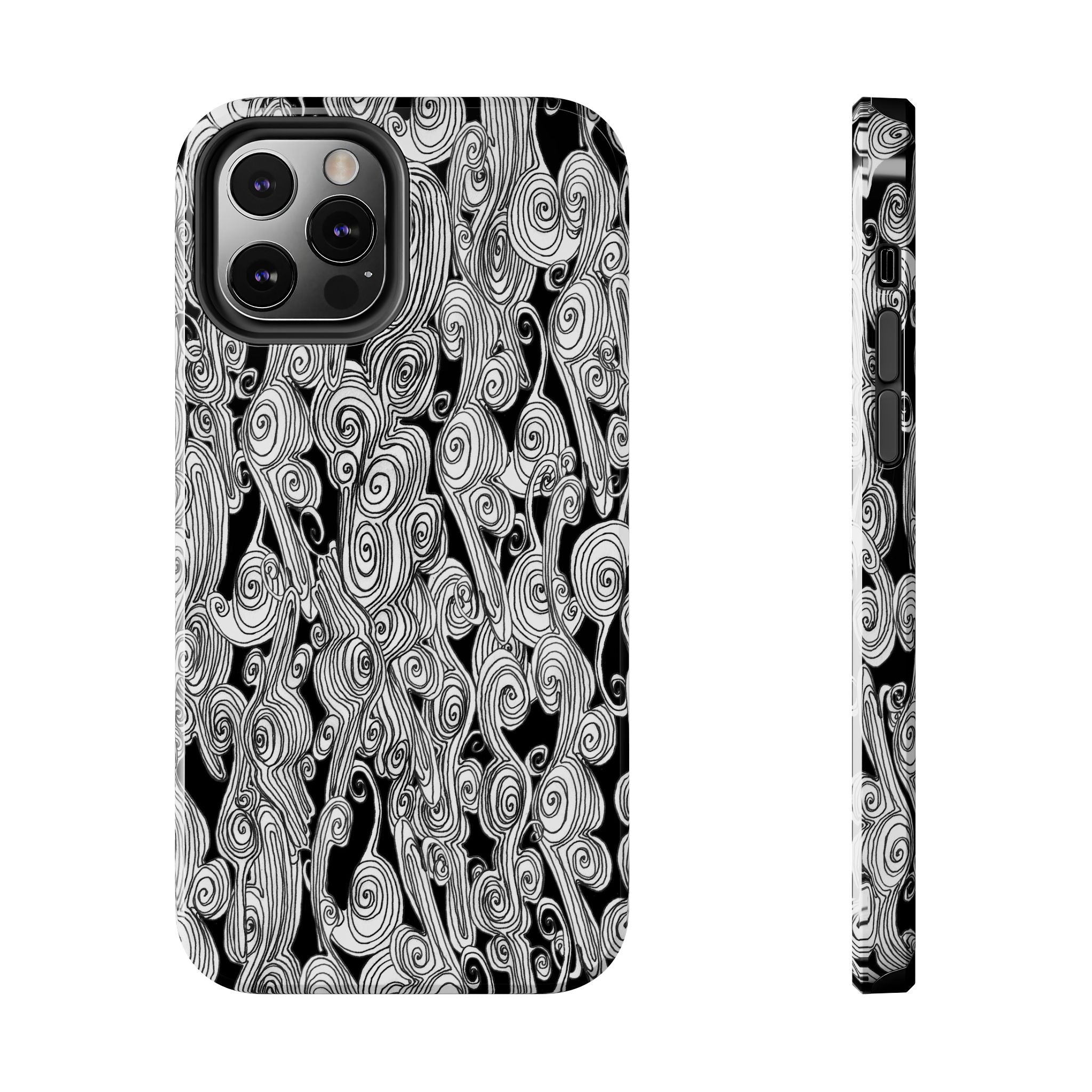 Bark Bark Black Dog Print Phone Case – Stylish Cover – Loralie Designs