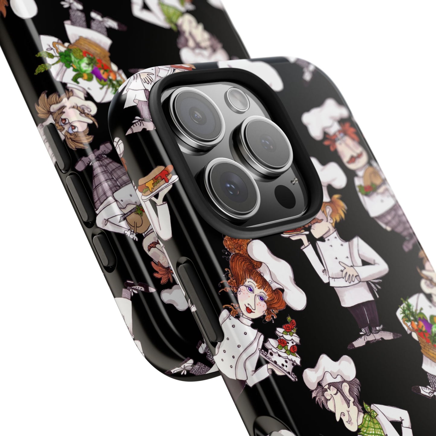 Tossed Chefs Black Phone Case