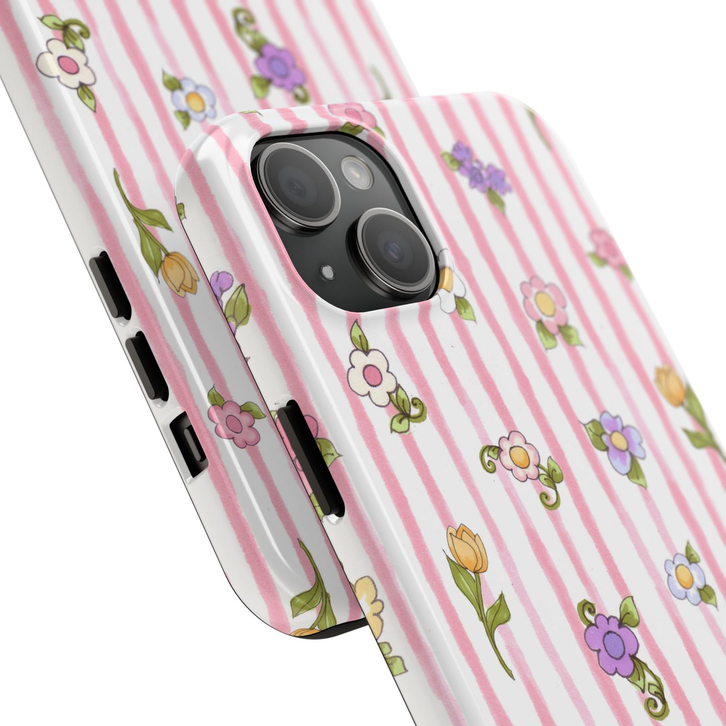 Pretty Posie Stripe Phone Case