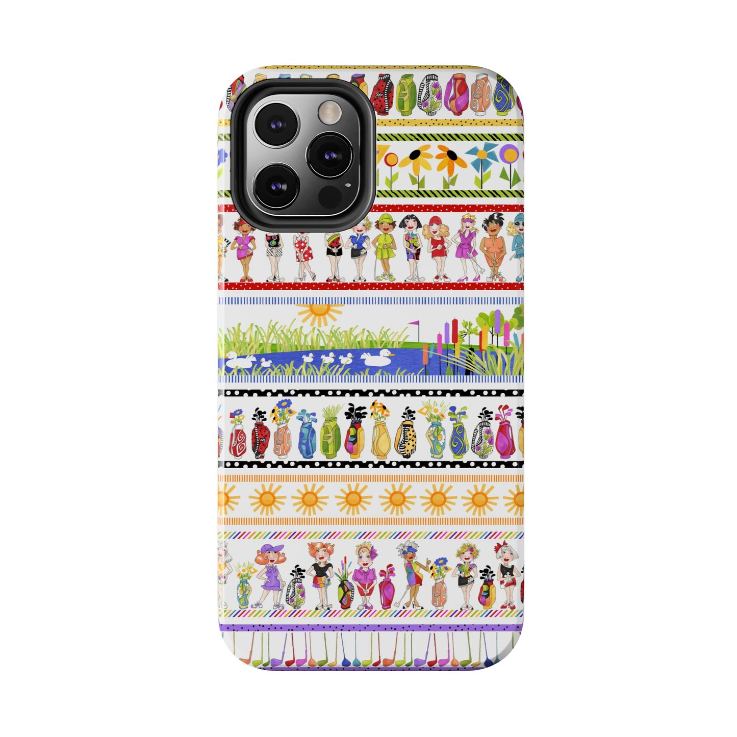 Golf Borders White Phone Case