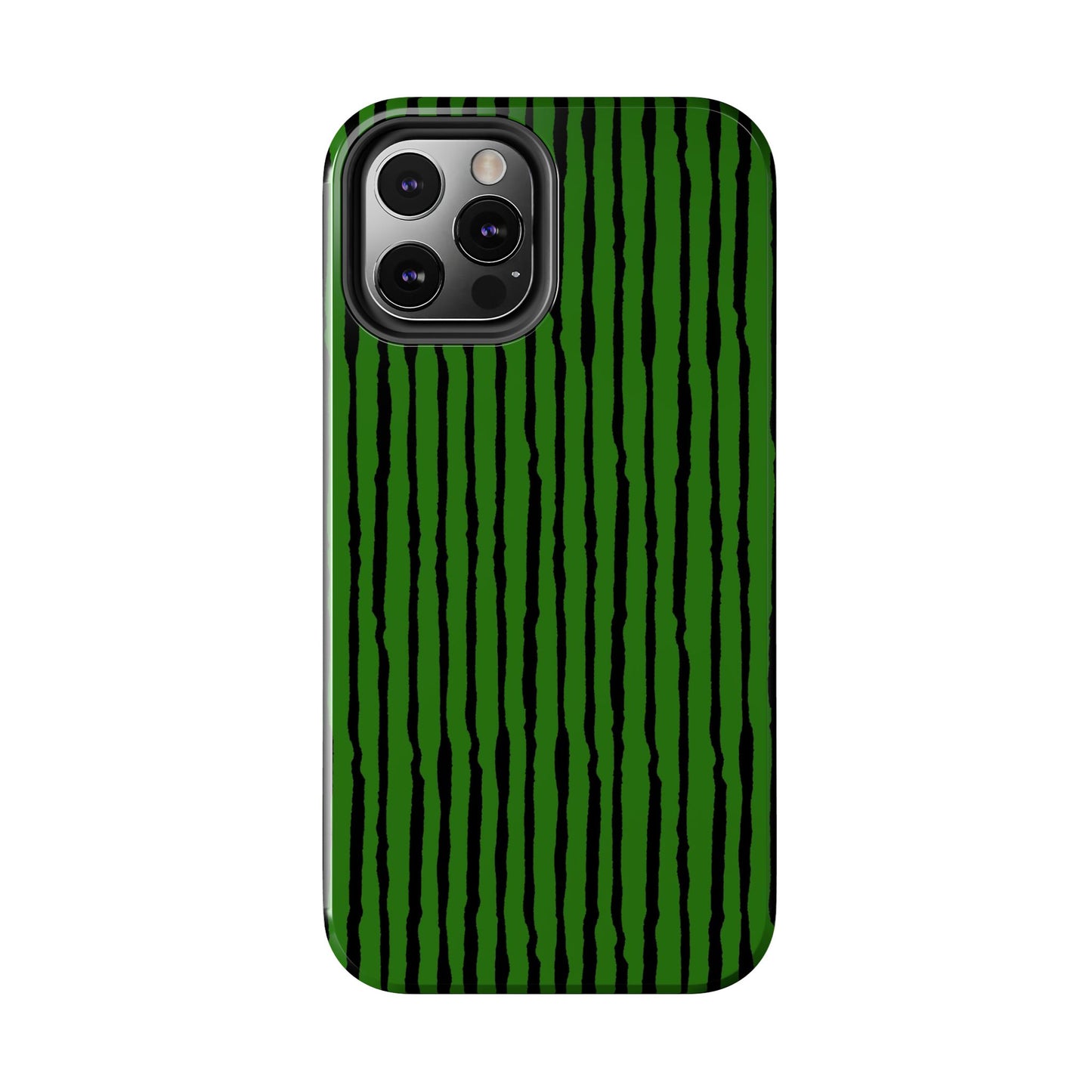 Sorta Stripe Green / Black Phone Case