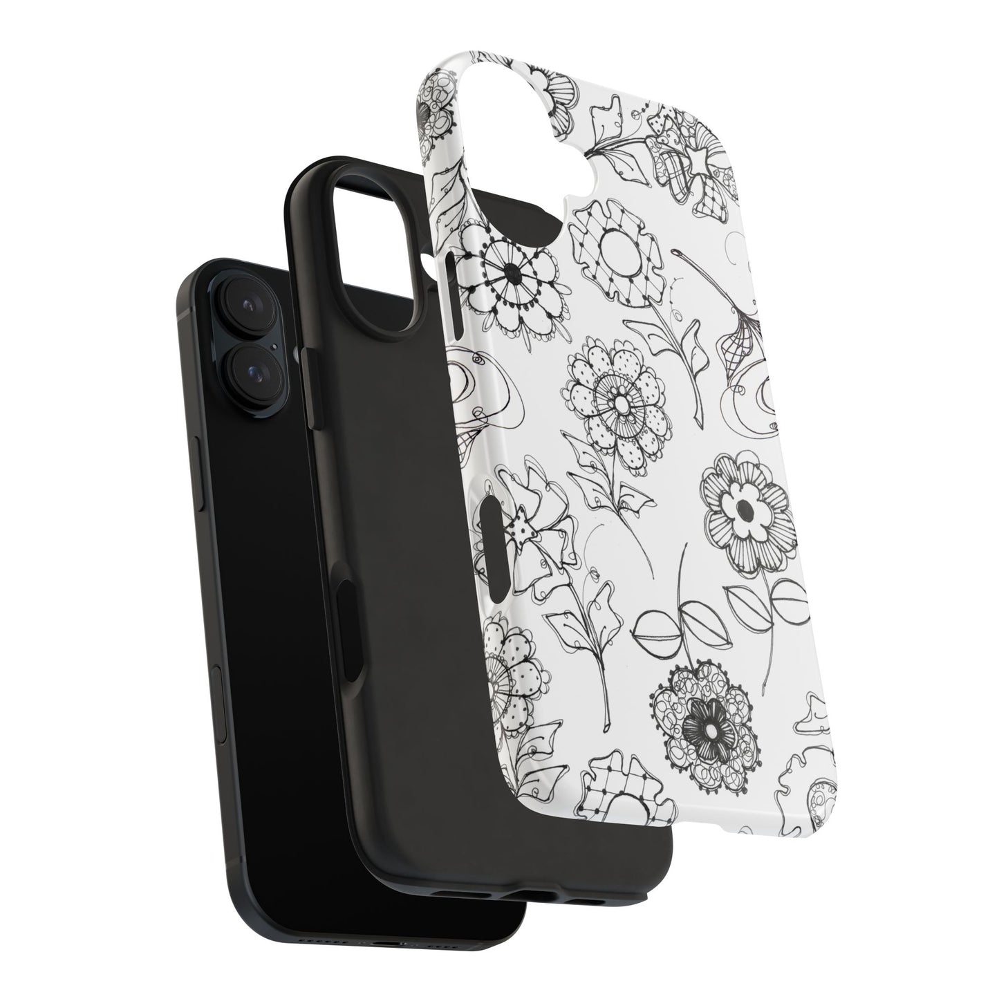 Paper Posies White Phone Case